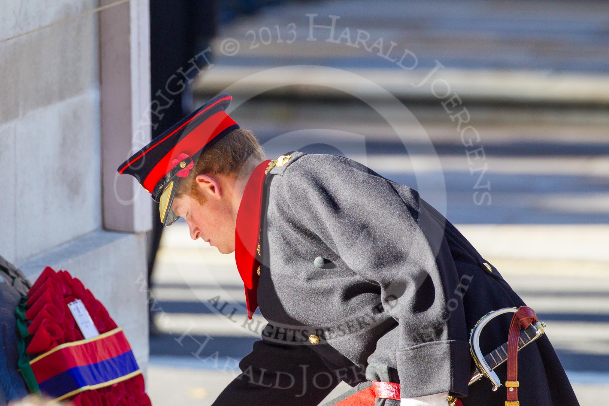 HRH Prince Henry of Wales, about to lay his wreath at the Cenotaph.