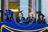 Guests on one of the balconies of the Foreign- and Commonwealth Office building.