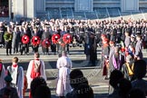 Members of the Royal Family on the north side of the Cenotaph.