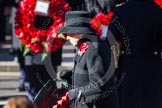 HM The Queen, about to lay her wreaths at the Cenotaph.