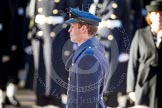 HRH The Duke of Cambridge, saluting in respect after having laid his wreath at the Cenotaph.
