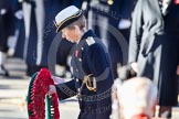 HRH The Princess Royal,about to lay her wreath at the Cenotaph.