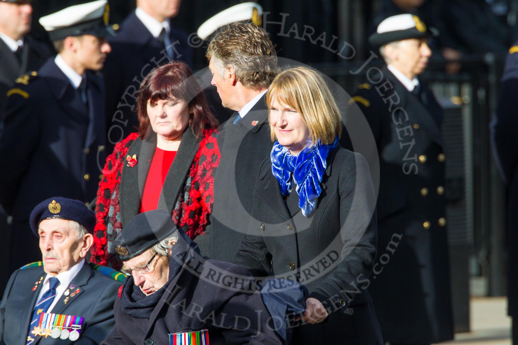 Remembrance Sunday at the Cenotaph in London 2014: Group F1 - Normandy Veterans Association.
Press stand opposite the Foreign Office building, Whitehall, London SW1,
London,
Greater London,
United Kingdom,
on 09 November 2014 at 11:37, image #19