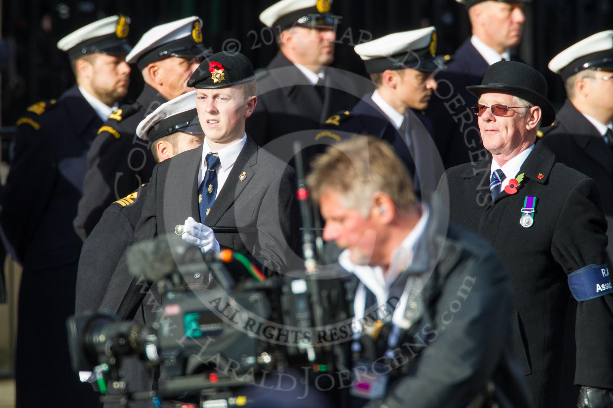 Remembrance Sunday at the Cenotaph in London 2014: Group C1 - Royal Air Forces Association.
Press stand opposite the Foreign Office building, Whitehall, London SW1,
London,
Greater London,
United Kingdom,
on 09 November 2014 at 11:37, image #20