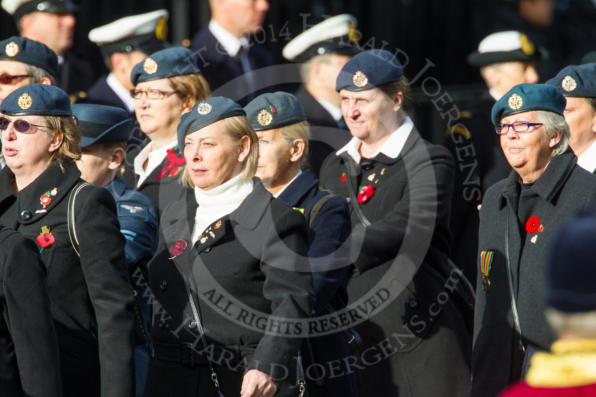 Remembrance Sunday at the Cenotaph in London 2014: Group C2 - Royal Air Force Regiment Association.
Press stand opposite the Foreign Office building, Whitehall, London SW1,
London,
Greater London,
United Kingdom,
on 09 November 2014 at 11:38, image #52