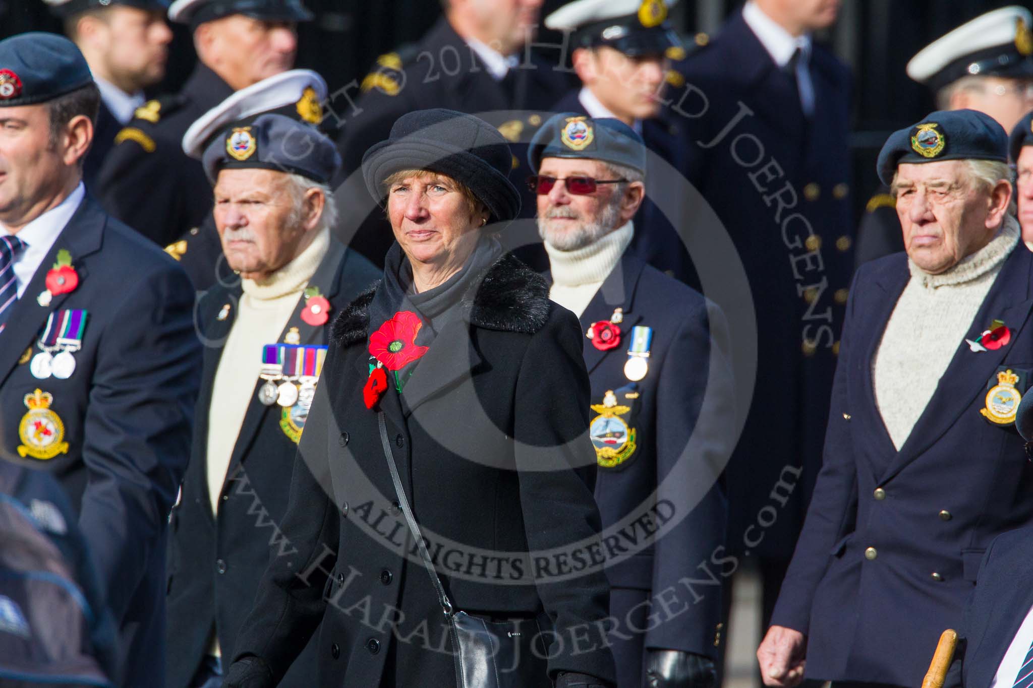 Remembrance Sunday at the Cenotaph in London 2014: Group C10 - Royal Air Force & Defence Fire Services Association.
Press stand opposite the Foreign Office building, Whitehall, London SW1,
London,
Greater London,
United Kingdom,
on 09 November 2014 at 11:39, image #132