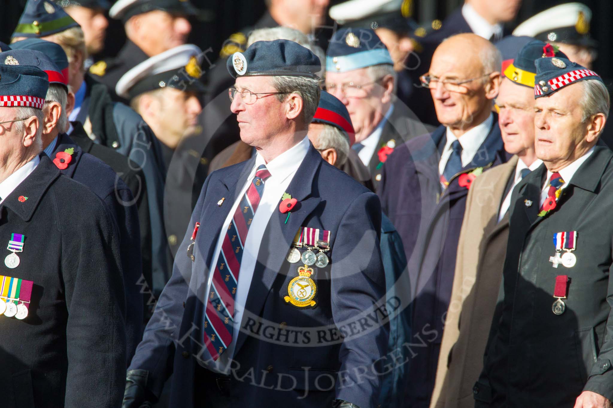 Remembrance Sunday at the Cenotaph in London 2014: Group C20 - Federation of Royal Air Force Apprentice & Boy Entrant
Associations.
Press stand opposite the Foreign Office building, Whitehall, London SW1,
London,
Greater London,
United Kingdom,
on 09 November 2014 at 11:40, image #172