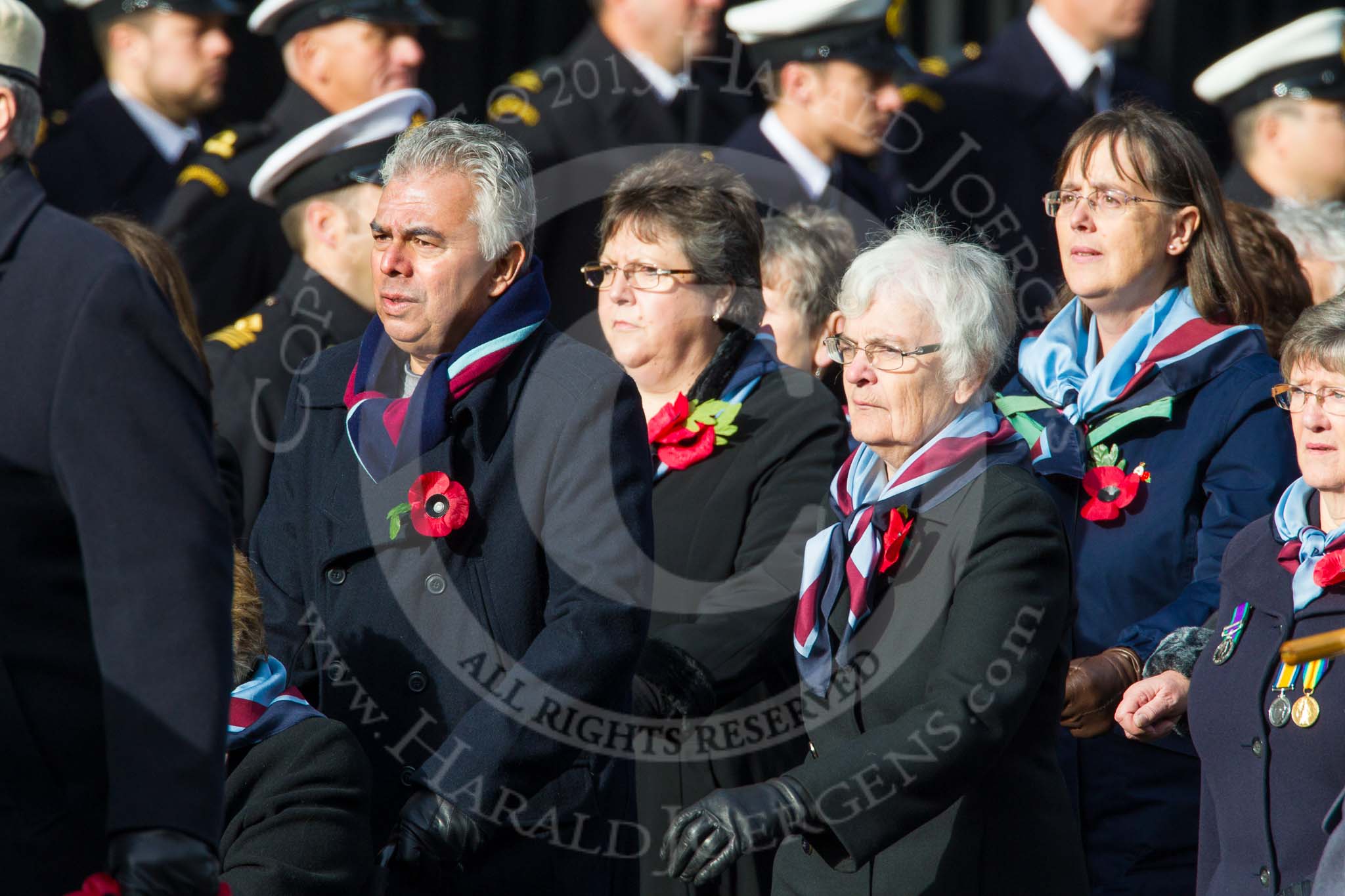Remembrance Sunday at the Cenotaph in London 2014: Group C23 - Princess Mary's Royal Air Force Nursing Service
Association.
Press stand opposite the Foreign Office building, Whitehall, London SW1,
London,
Greater London,
United Kingdom,
on 09 November 2014 at 11:41, image #191