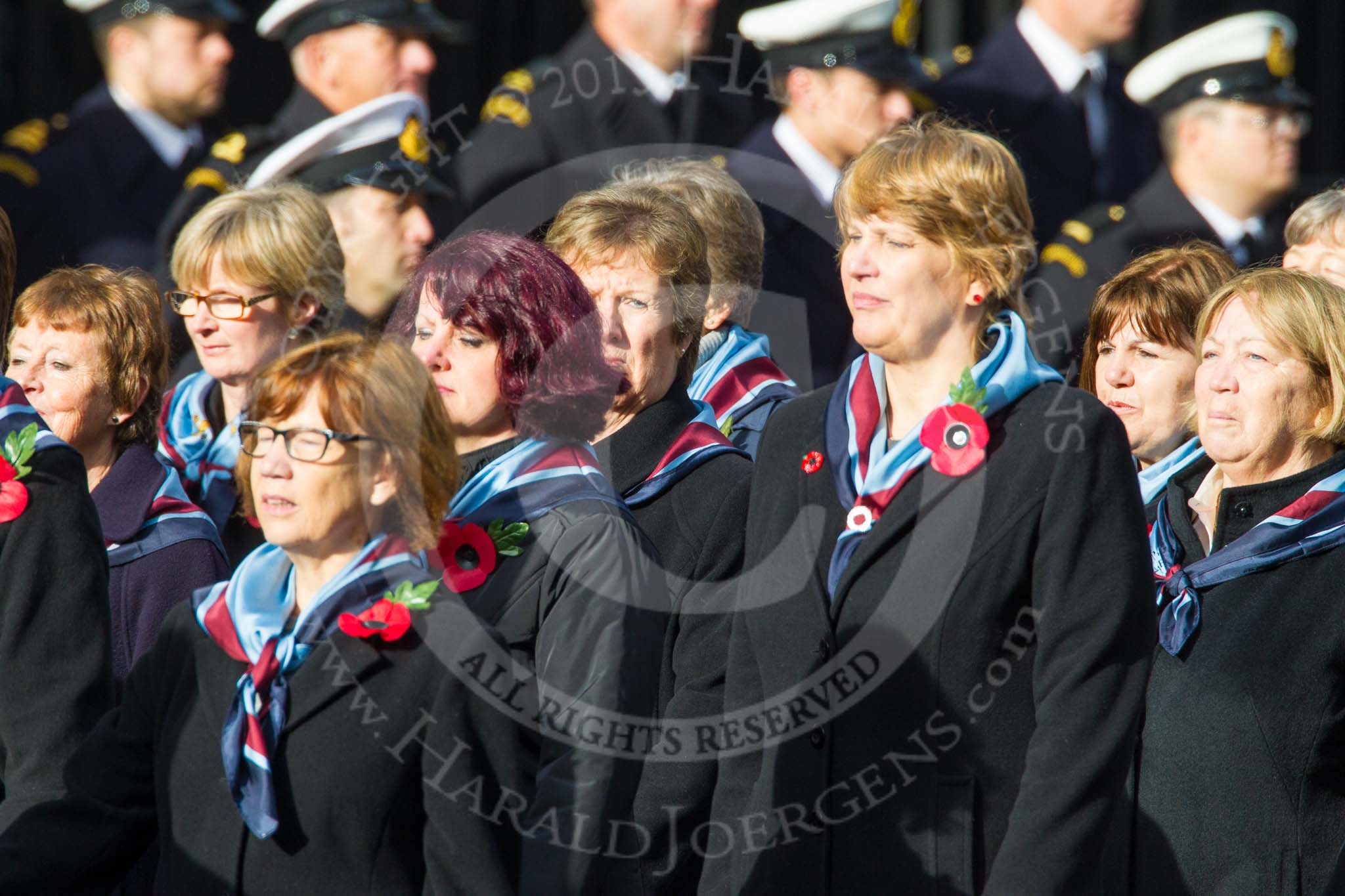Remembrance Sunday at the Cenotaph in London 2014: Group C23 - Princess Mary's Royal Air Force Nursing Service
Association.
Press stand opposite the Foreign Office building, Whitehall, London SW1,
London,
Greater London,
United Kingdom,
on 09 November 2014 at 11:41, image #196