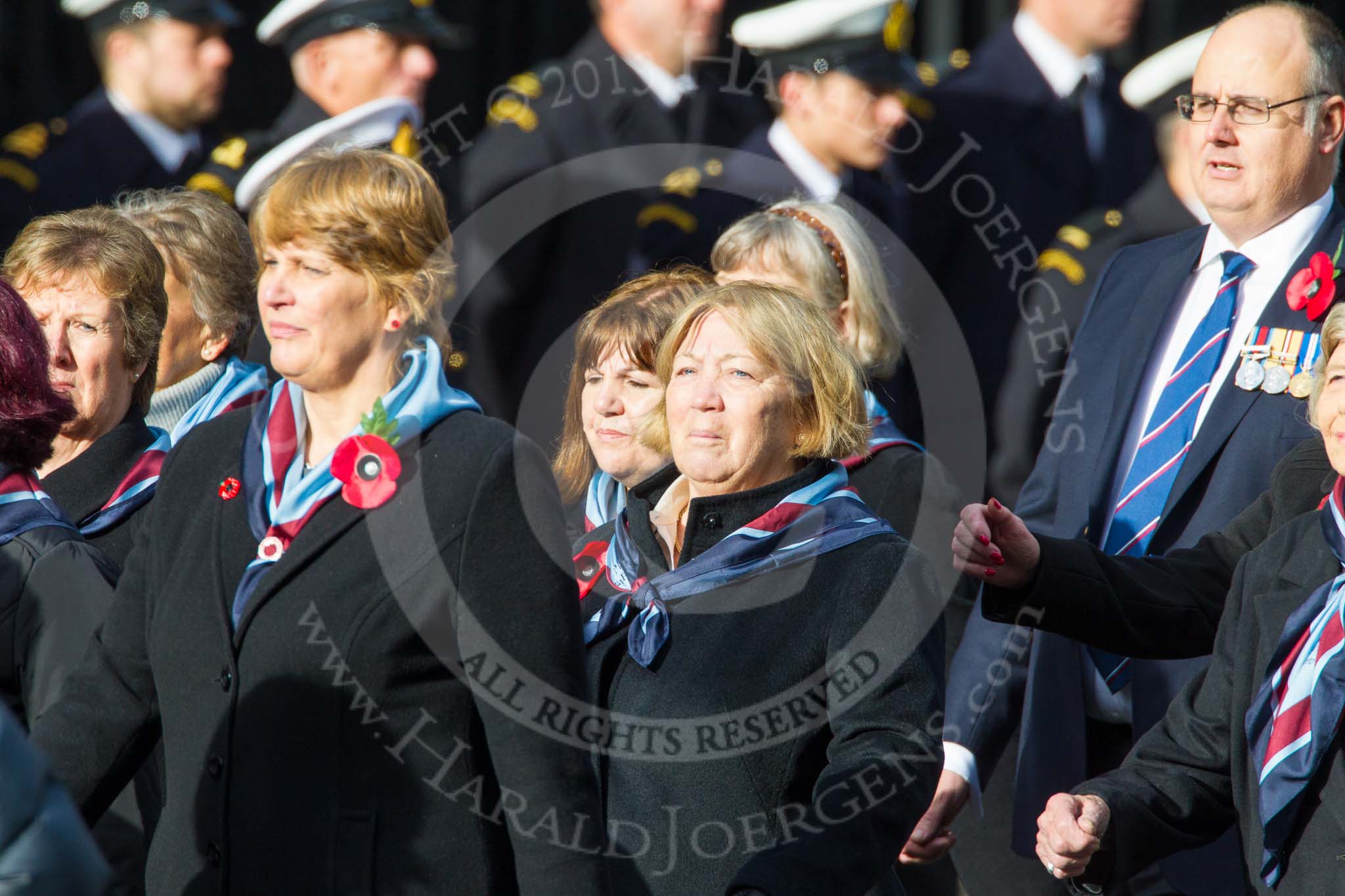 Remembrance Sunday at the Cenotaph in London 2014: Group C23 - Princess Mary's Royal Air Force Nursing Service
Association.
Press stand opposite the Foreign Office building, Whitehall, London SW1,
London,
Greater London,
United Kingdom,
on 09 November 2014 at 11:41, image #197