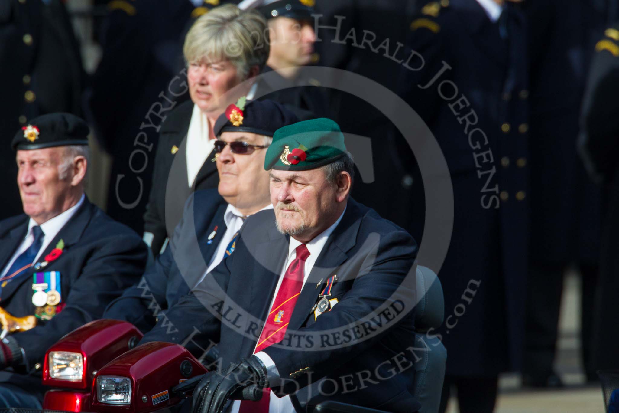 Remembrance Sunday at the Cenotaph in London 2014: Group C24 - British Limbless Ex-Service Men's Association.
Press stand opposite the Foreign Office building, Whitehall, London SW1,
London,
Greater London,
United Kingdom,
on 09 November 2014 at 11:41, image #209