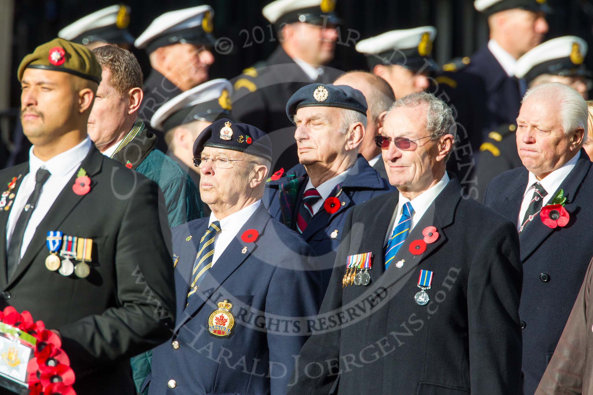 Remembrance Sunday at the Cenotaph in London 2014: Group C29 - Combat Stress.
Press stand opposite the Foreign Office building, Whitehall, London SW1,
London,
Greater London,
United Kingdom,
on 09 November 2014 at 11:43, image #273