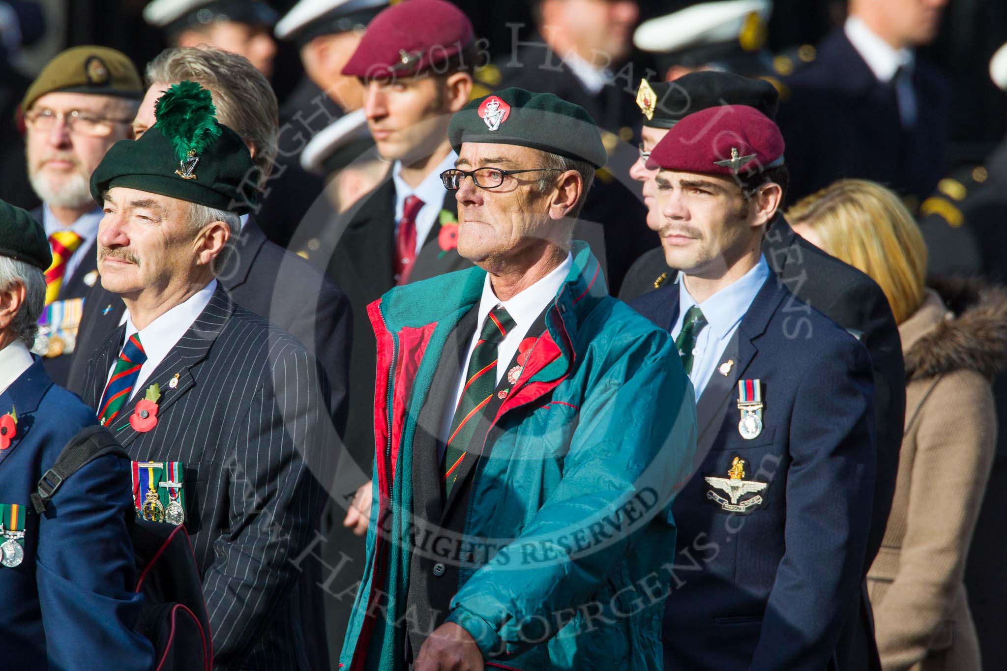 Remembrance Sunday at the Cenotaph in London 2014: Group D10 - Ulster Defence Regiment.
Press stand opposite the Foreign Office building, Whitehall, London SW1,
London,
Greater London,
United Kingdom,
on 09 November 2014 at 11:44, image #346