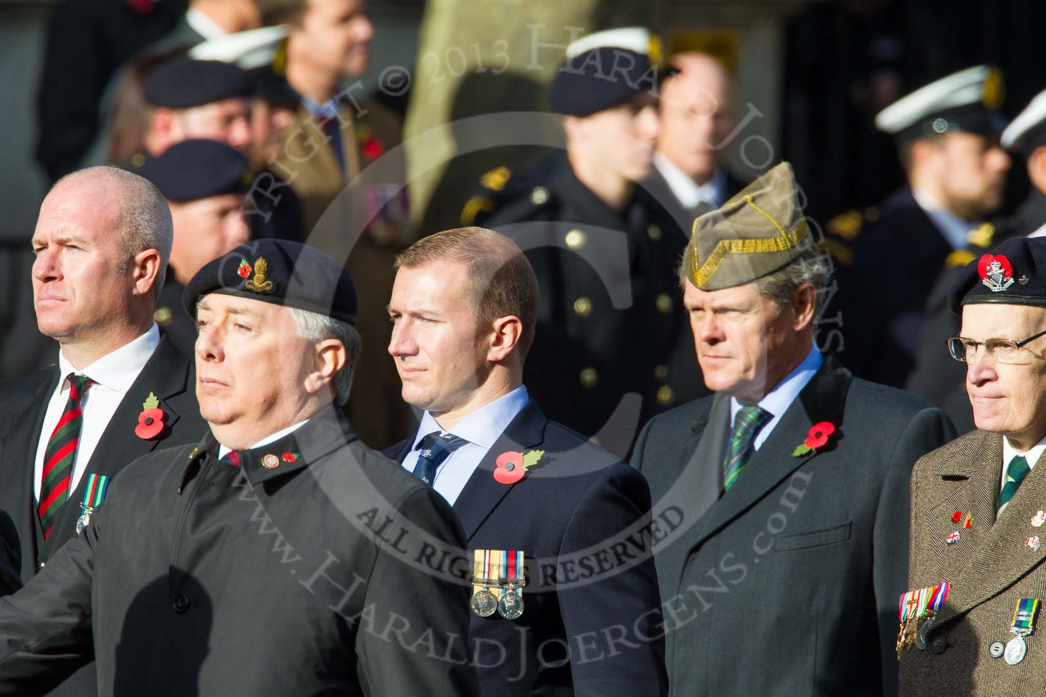 Remembrance Sunday at the Cenotaph in London 2014: Group D12 - North Irish Horse & Irish Regiments Old Comrades
Association.
Press stand opposite the Foreign Office building, Whitehall, London SW1,
London,
Greater London,
United Kingdom,
on 09 November 2014 at 11:45, image #360