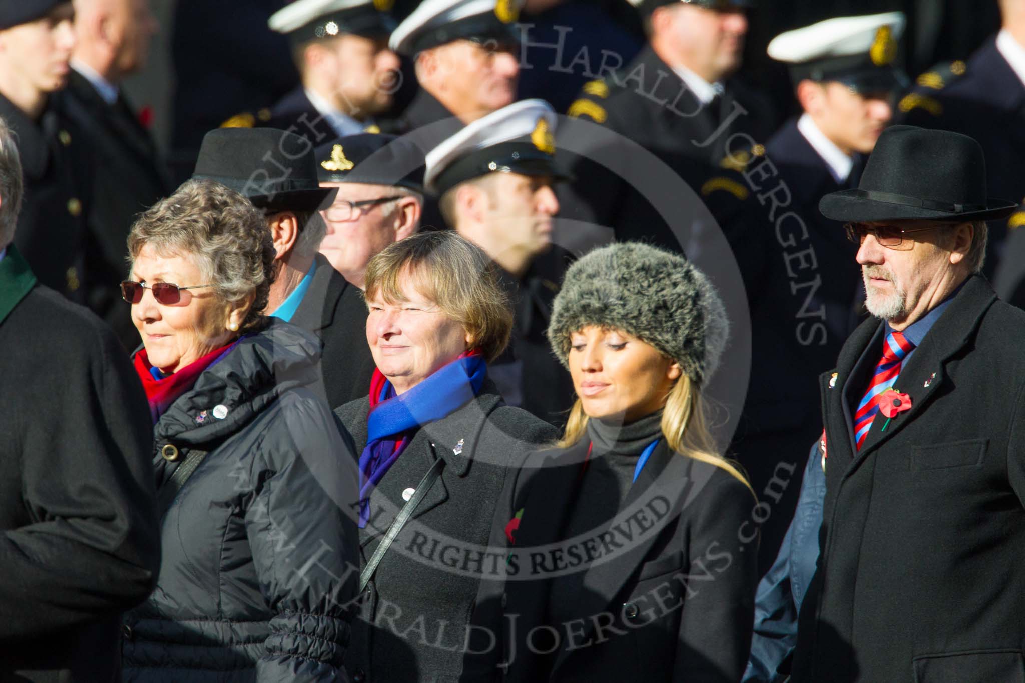 Remembrance Sunday at the Cenotaph in London 2014: Group D20 - SSAFA Forces Help.
Press stand opposite the Foreign Office building, Whitehall, London SW1,
London,
Greater London,
United Kingdom,
on 09 November 2014 at 11:46, image #404