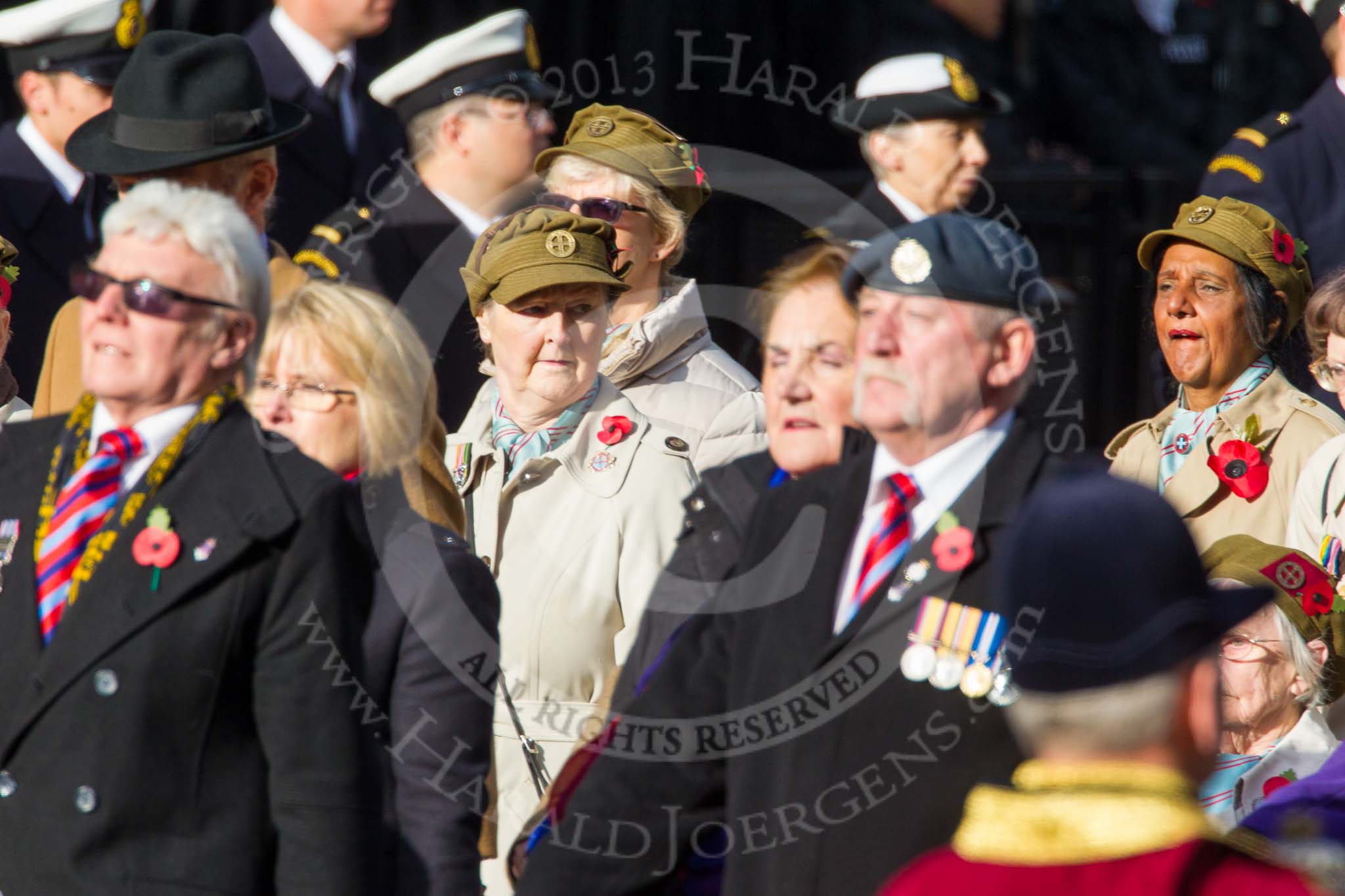 Remembrance Sunday at the Cenotaph in London 2014: Group D20 - SSAFA Forces Help.
Press stand opposite the Foreign Office building, Whitehall, London SW1,
London,
Greater London,
United Kingdom,
on 09 November 2014 at 11:46, image #406