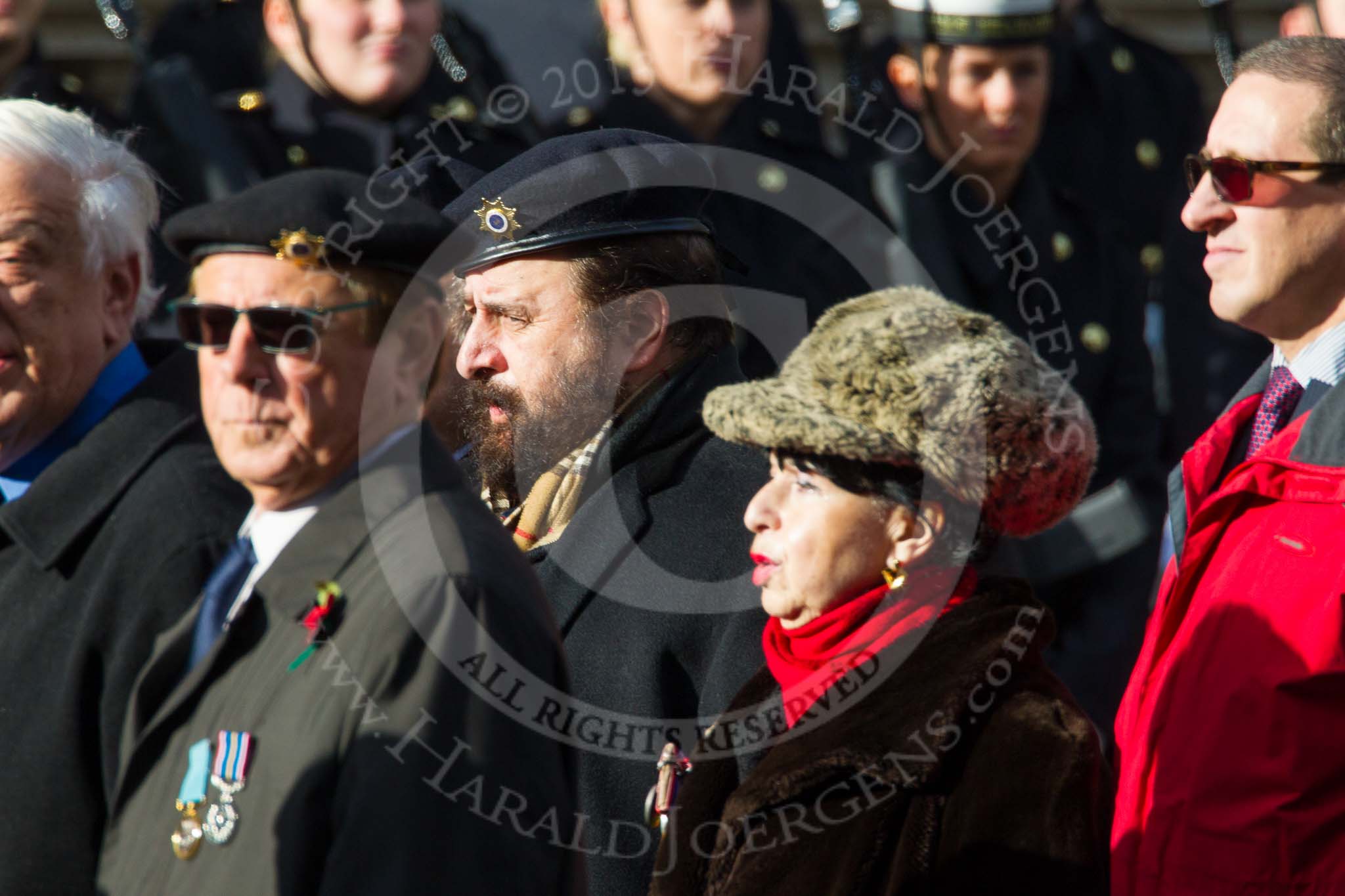 Remembrance Sunday at the Cenotaph in London 2014: Group D22 - Association of Jewish Ex-Servicemen & Women.
Press stand opposite the Foreign Office building, Whitehall, London SW1,
London,
Greater London,
United Kingdom,
on 09 November 2014 at 11:46, image #419
