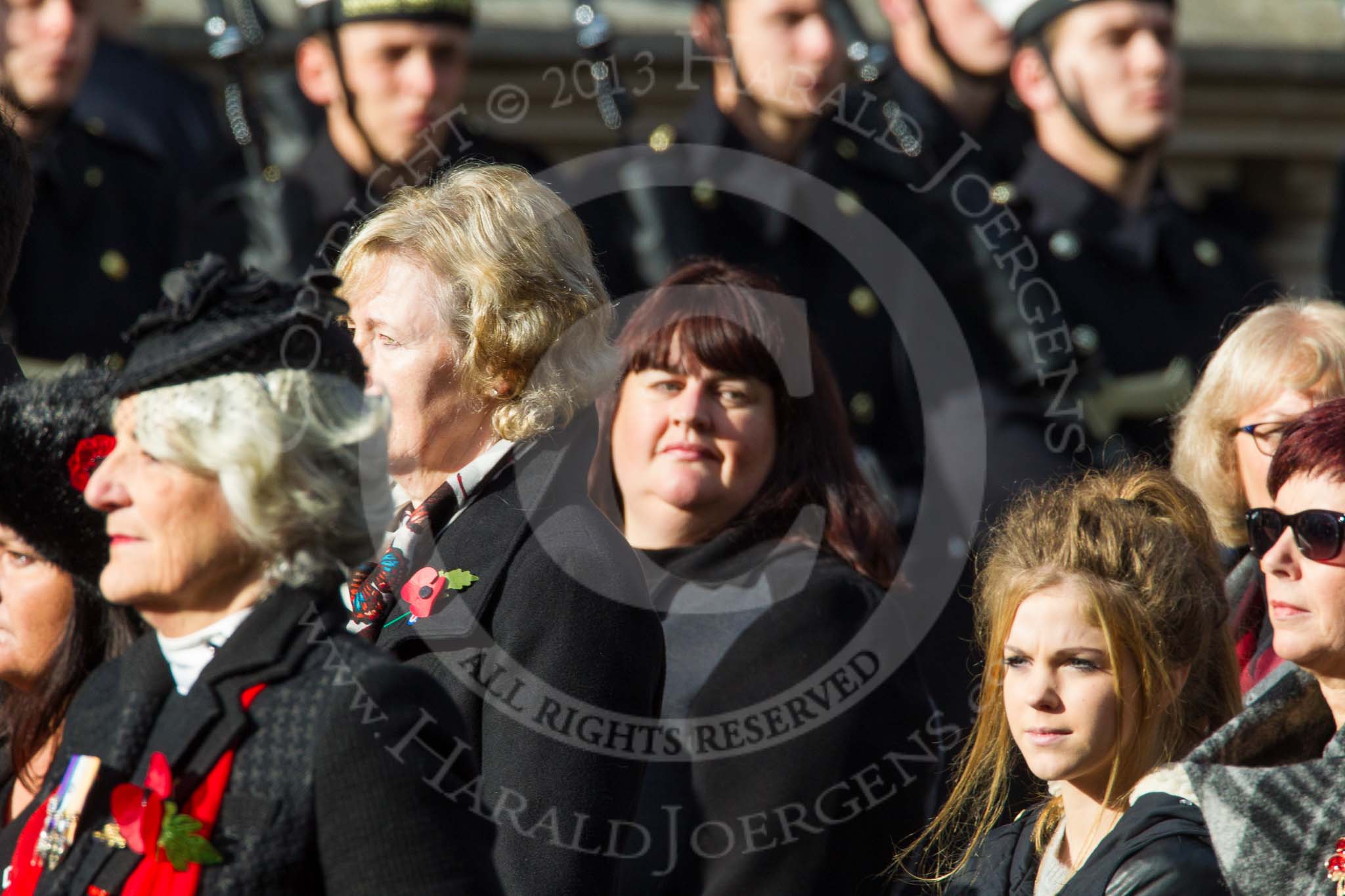 Remembrance Sunday at the Cenotaph in London 2014: Group D24 - War Widows Association.
Press stand opposite the Foreign Office building, Whitehall, London SW1,
London,
Greater London,
United Kingdom,
on 09 November 2014 at 11:47, image #442