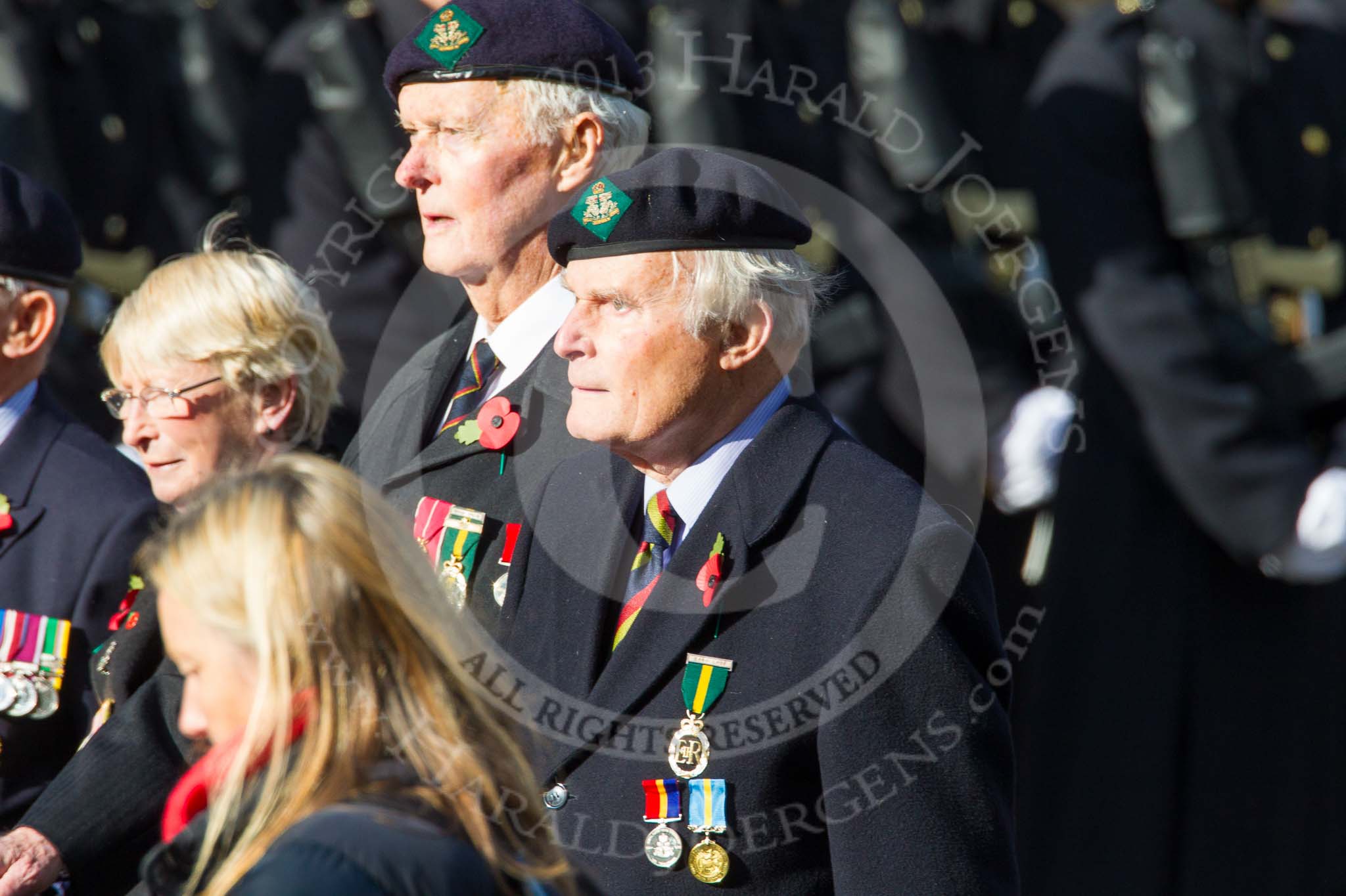 Remembrance Sunday at the Cenotaph in London 2014: Group D31 - Royal Hong Kong Regiment Association.
Press stand opposite the Foreign Office building, Whitehall, London SW1,
London,
Greater London,
United Kingdom,
on 09 November 2014 at 11:49, image #526