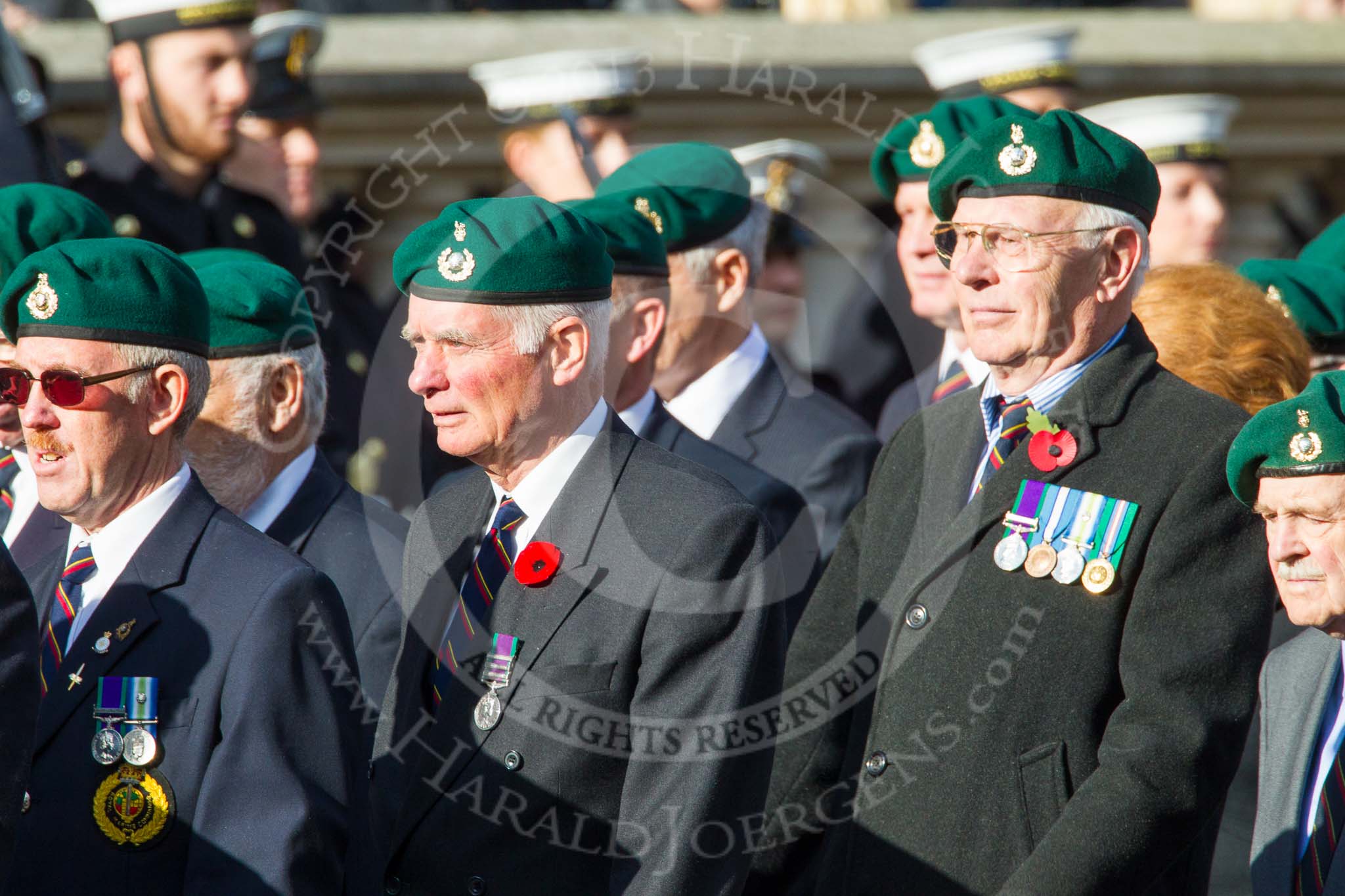 Remembrance Sunday at the Cenotaph in London 2014: Group E1 - Royal Marines Association.
Press stand opposite the Foreign Office building, Whitehall, London SW1,
London,
Greater London,
United Kingdom,
on 09 November 2014 at 11:49, image #539