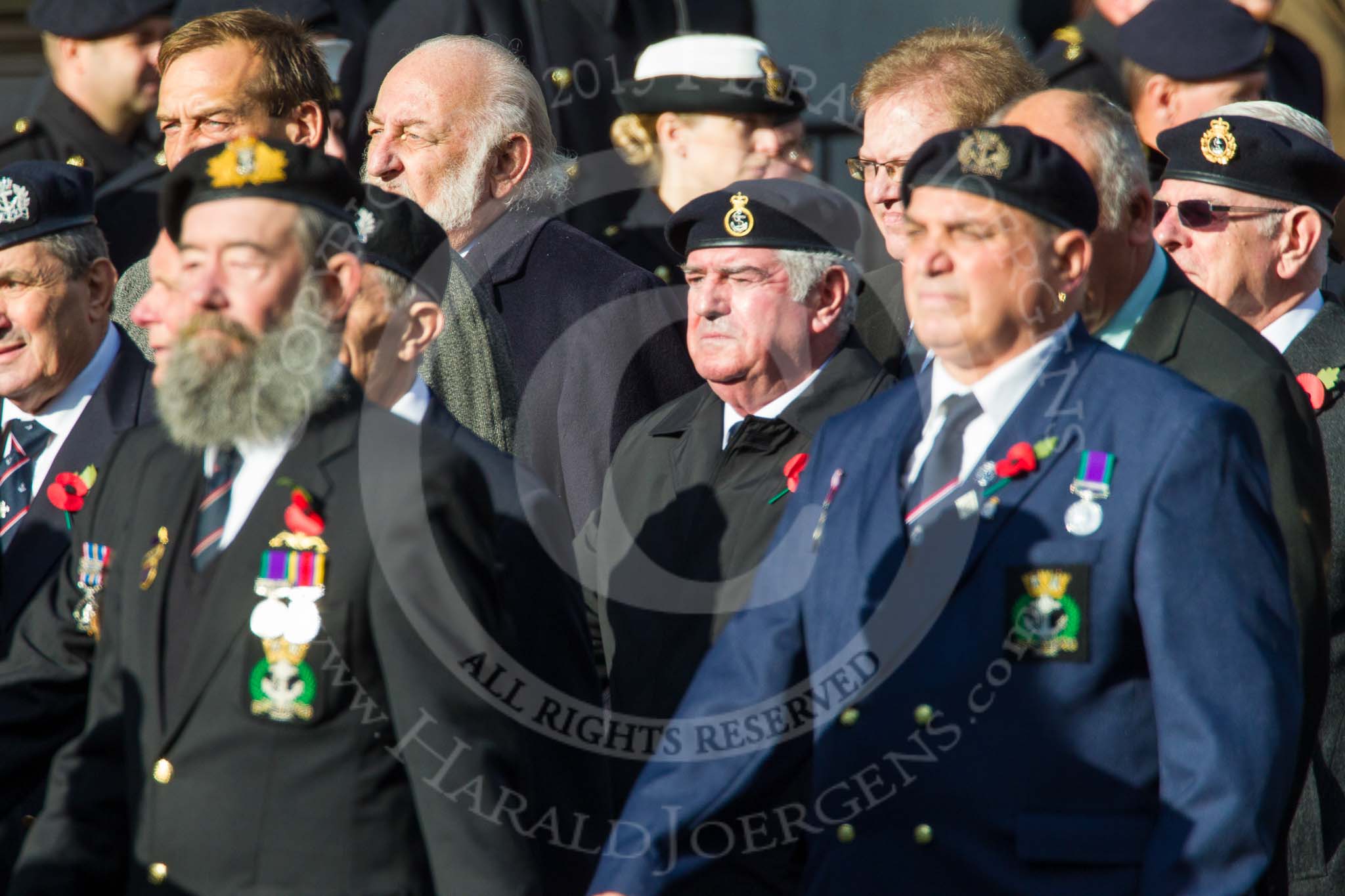 Remembrance Sunday at the Cenotaph in London 2014: Group E2 - Royal Naval Association.
Press stand opposite the Foreign Office building, Whitehall, London SW1,
London,
Greater London,
United Kingdom,
on 09 November 2014 at 11:49, image #562