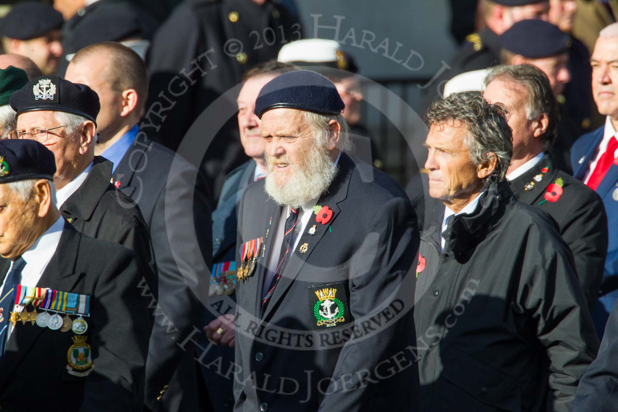 Remembrance Sunday at the Cenotaph in London 2014: Group E2 - Royal Naval Association.
Press stand opposite the Foreign Office building, Whitehall, London SW1,
London,
Greater London,
United Kingdom,
on 09 November 2014 at 11:49, image #566