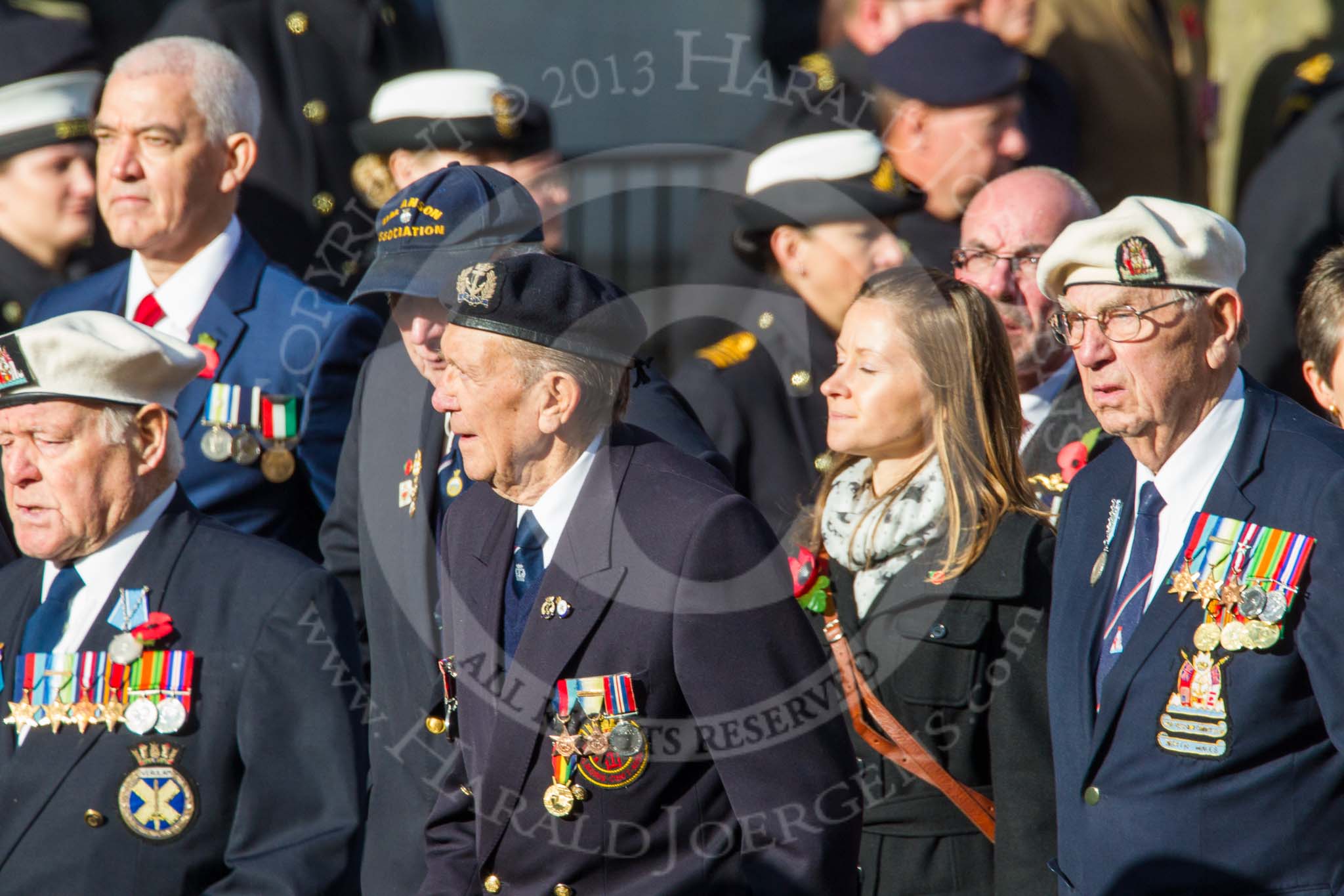 Remembrance Sunday at the Cenotaph in London 2014: Group E2 - Royal Naval Association.
Press stand opposite the Foreign Office building, Whitehall, London SW1,
London,
Greater London,
United Kingdom,
on 09 November 2014 at 11:49, image #569