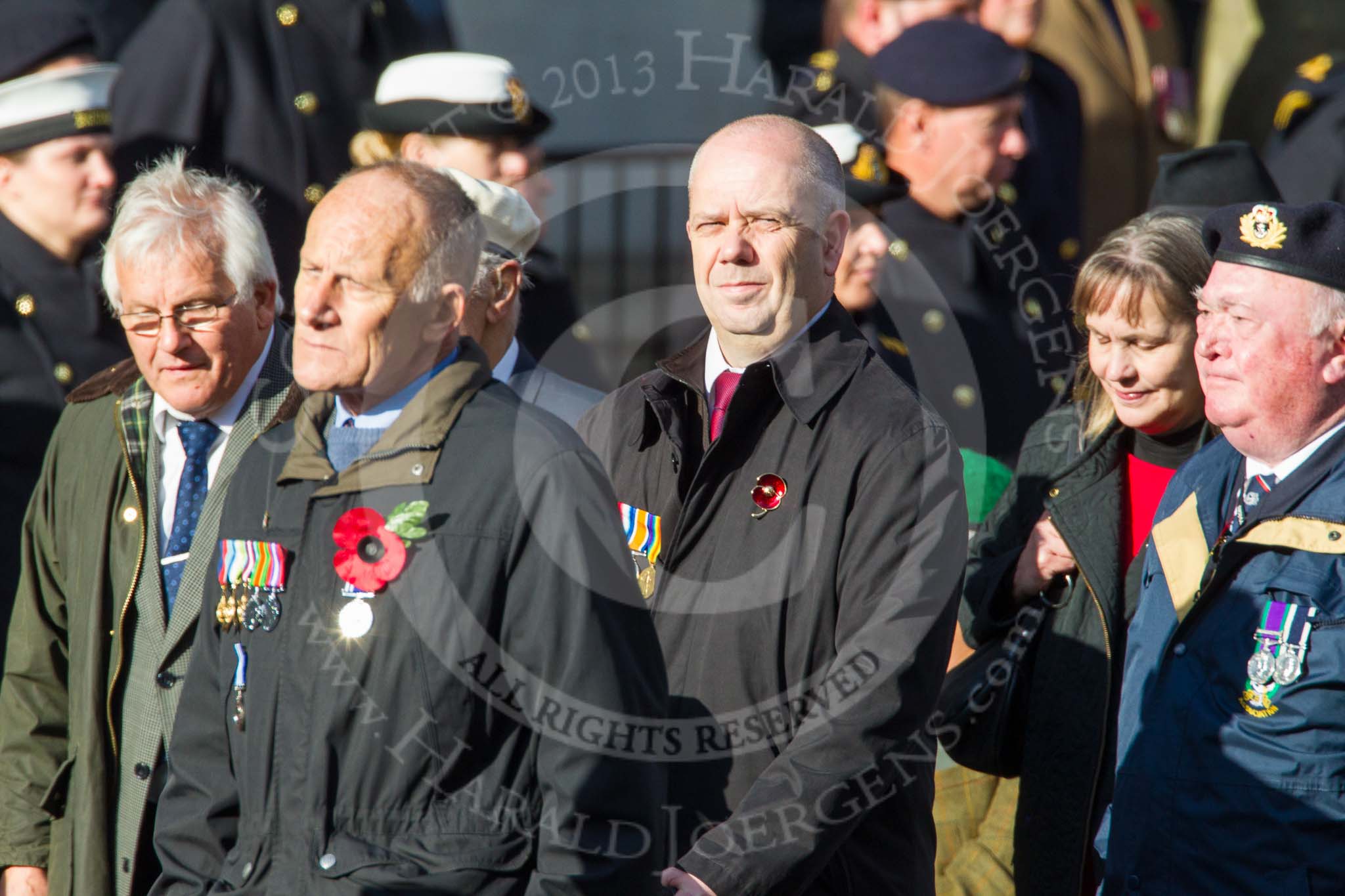 Remembrance Sunday at the Cenotaph in London 2014: Group E2 - Royal Naval Association.
Press stand opposite the Foreign Office building, Whitehall, London SW1,
London,
Greater London,
United Kingdom,
on 09 November 2014 at 11:49, image #575