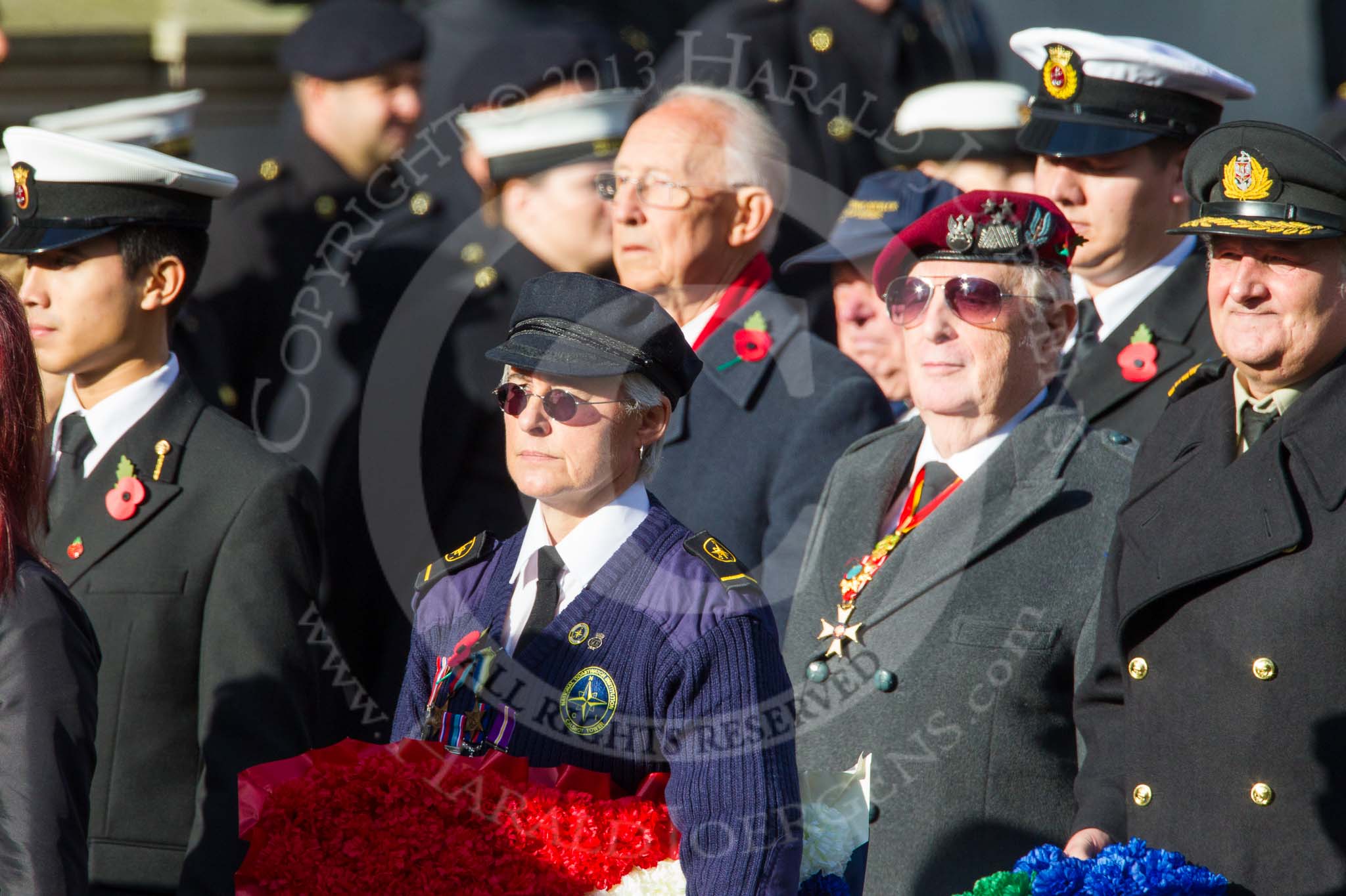 Remembrance Sunday at the Cenotaph in London 2014: Group E3 - Merchant Navy Association.
Press stand opposite the Foreign Office building, Whitehall, London SW1,
London,
Greater London,
United Kingdom,
on 09 November 2014 at 11:50, image #591