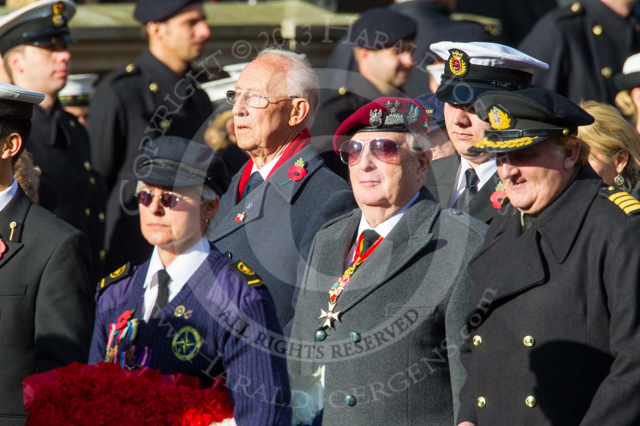 Remembrance Sunday at the Cenotaph in London 2014: Group E3 - Merchant Navy Association.
Press stand opposite the Foreign Office building, Whitehall, London SW1,
London,
Greater London,
United Kingdom,
on 09 November 2014 at 11:50, image #592