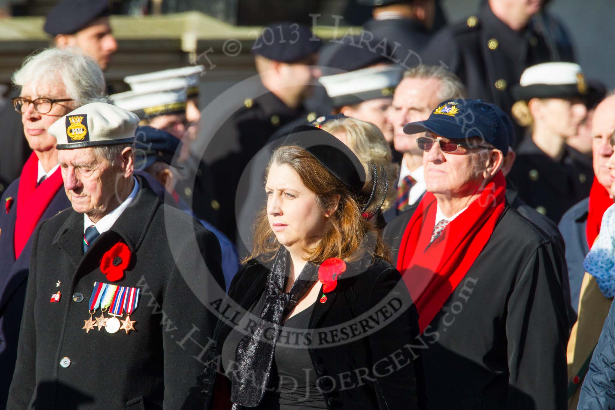 Remembrance Sunday at the Cenotaph in London 2014: Group E3 - Merchant Navy Association.
Press stand opposite the Foreign Office building, Whitehall, London SW1,
London,
Greater London,
United Kingdom,
on 09 November 2014 at 11:50, image #597