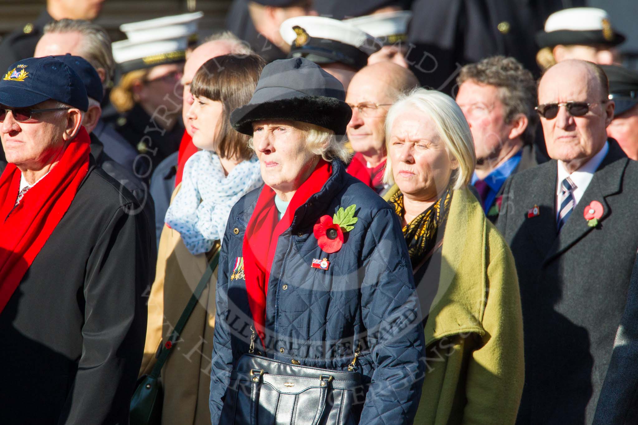 Remembrance Sunday at the Cenotaph in London 2014: Group E3 - Merchant Navy Association.
Press stand opposite the Foreign Office building, Whitehall, London SW1,
London,
Greater London,
United Kingdom,
on 09 November 2014 at 11:50, image #598