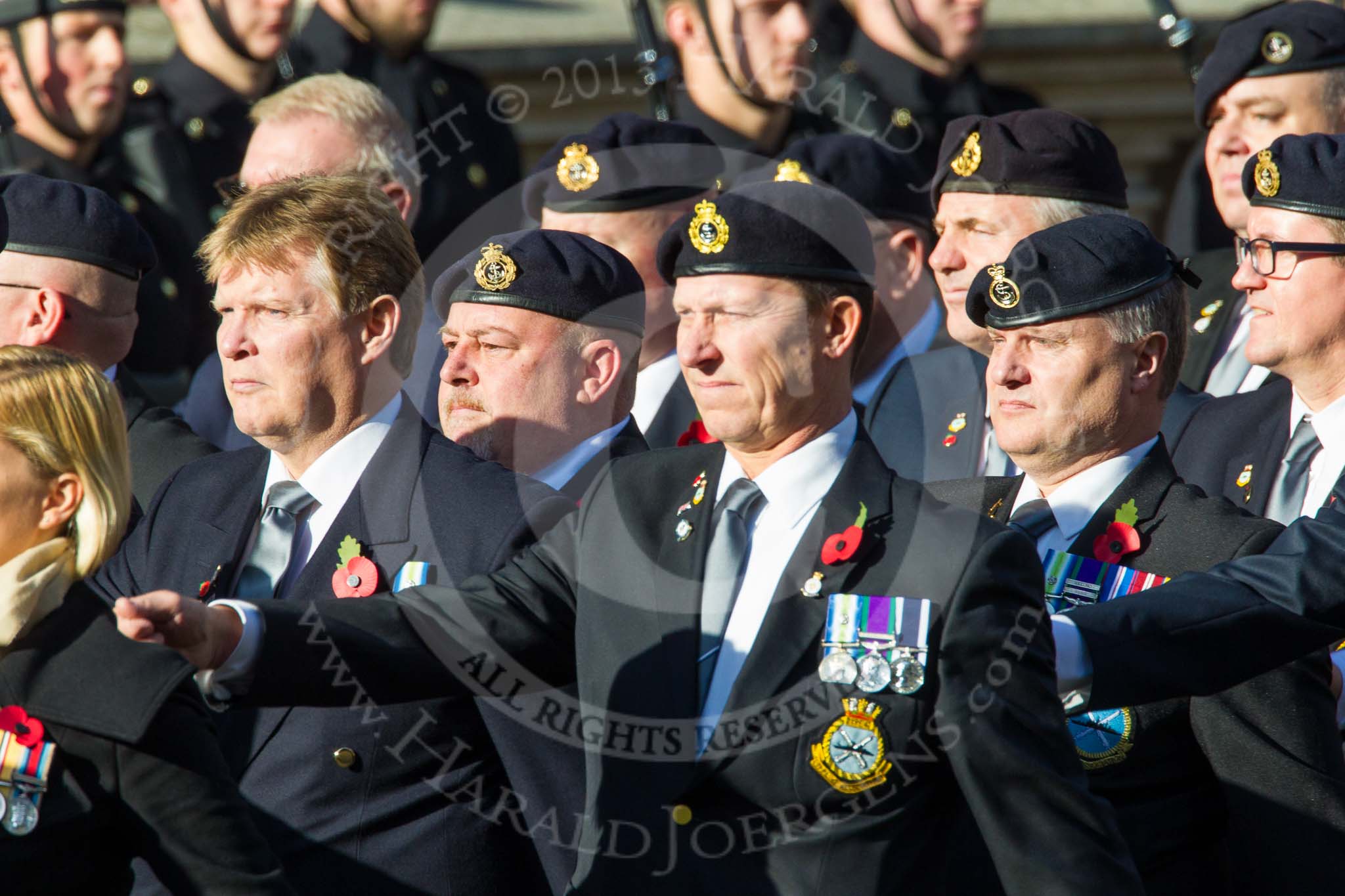 Remembrance Sunday at the Cenotaph in London 2014: Group E23 - Type 42 Association.
Press stand opposite the Foreign Office building, Whitehall, London SW1,
London,
Greater London,
United Kingdom,
on 09 November 2014 at 11:52, image #739