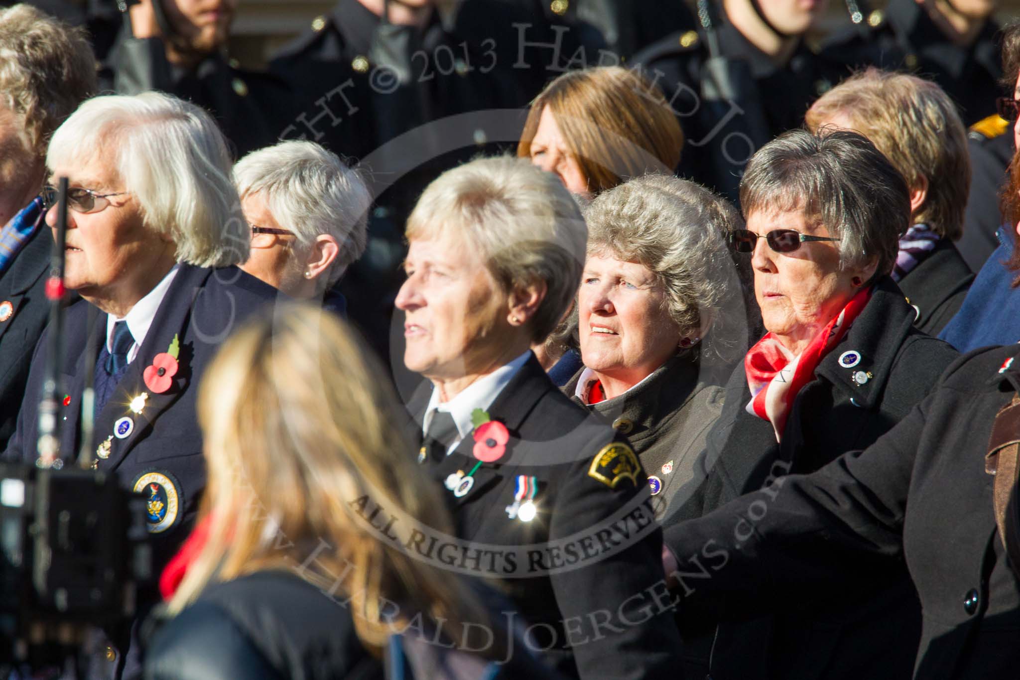 Remembrance Sunday at the Cenotaph in London 2014: Group E25 - Association of WRENS.
Press stand opposite the Foreign Office building, Whitehall, London SW1,
London,
Greater London,
United Kingdom,
on 09 November 2014 at 11:53, image #765