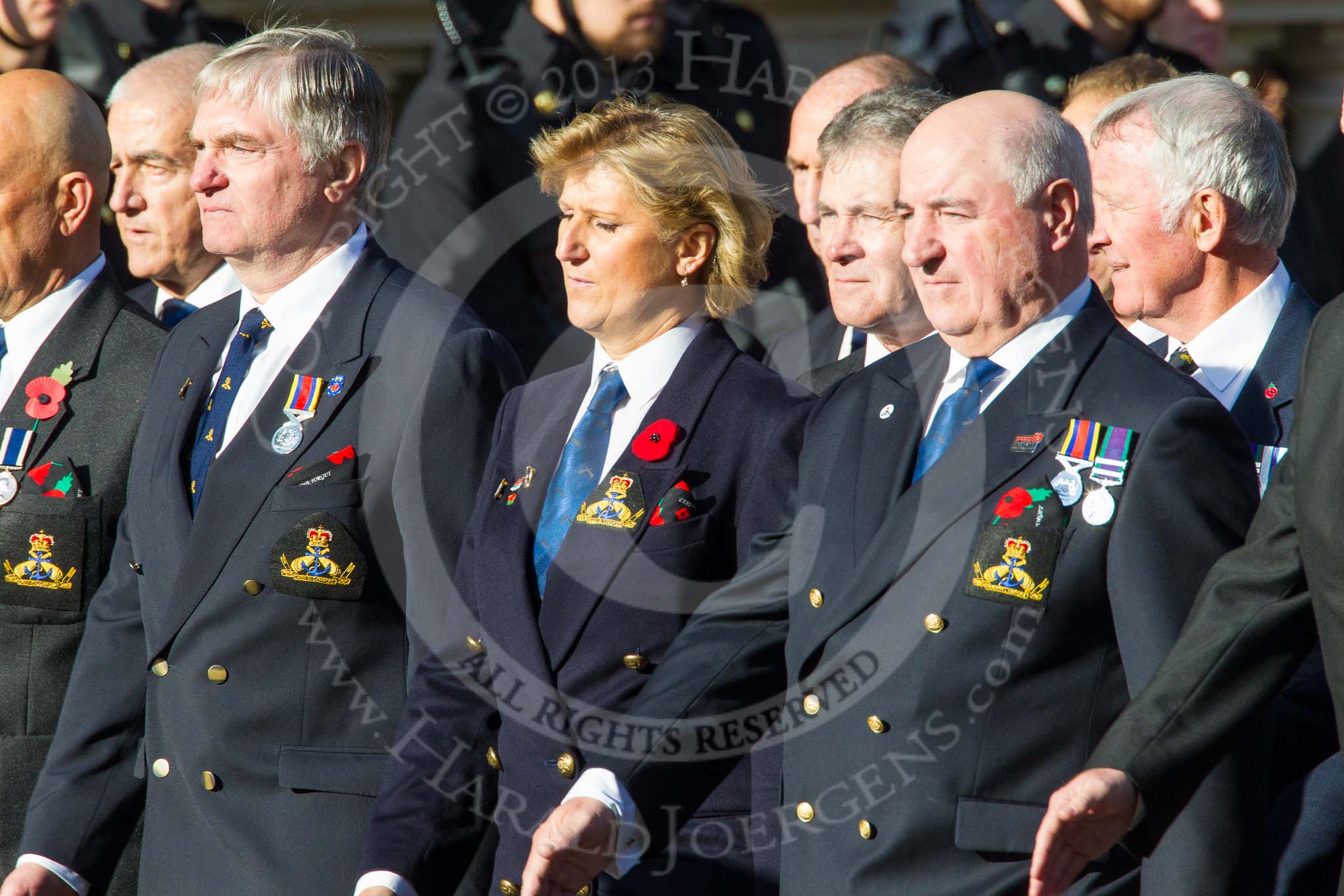 Remembrance Sunday at the Cenotaph in London 2014: Group E30 - Royal Navy School of Physical Training.
Press stand opposite the Foreign Office building, Whitehall, London SW1,
London,
Greater London,
United Kingdom,
on 09 November 2014 at 11:53, image #808