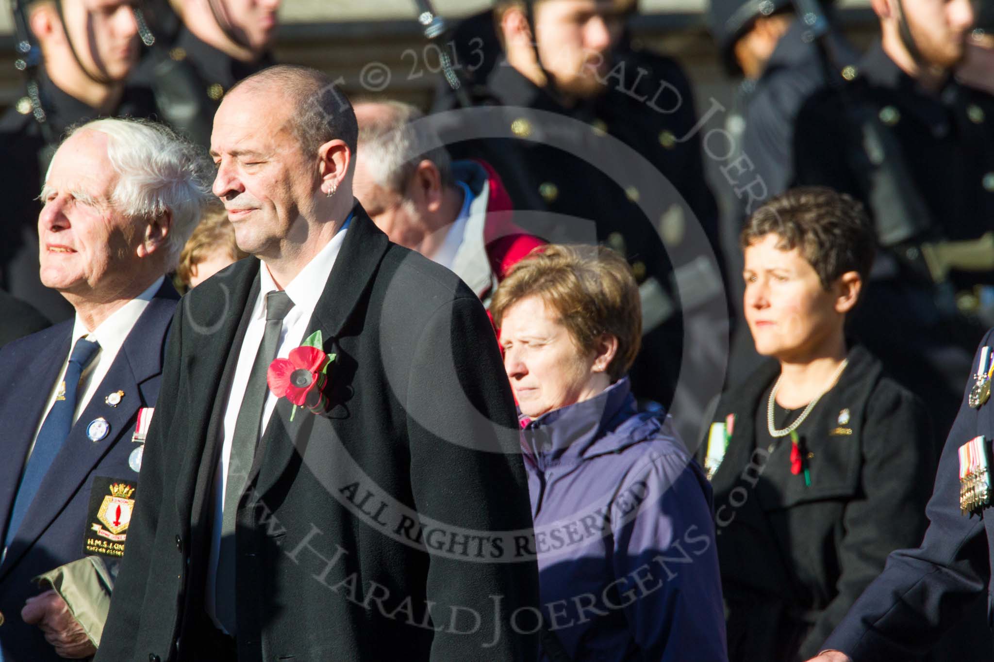 Remembrance Sunday at the Cenotaph in London 2014: Group E31 - Yangtze Incident Association.
Press stand opposite the Foreign Office building, Whitehall, London SW1,
London,
Greater London,
United Kingdom,
on 09 November 2014 at 11:54, image #817