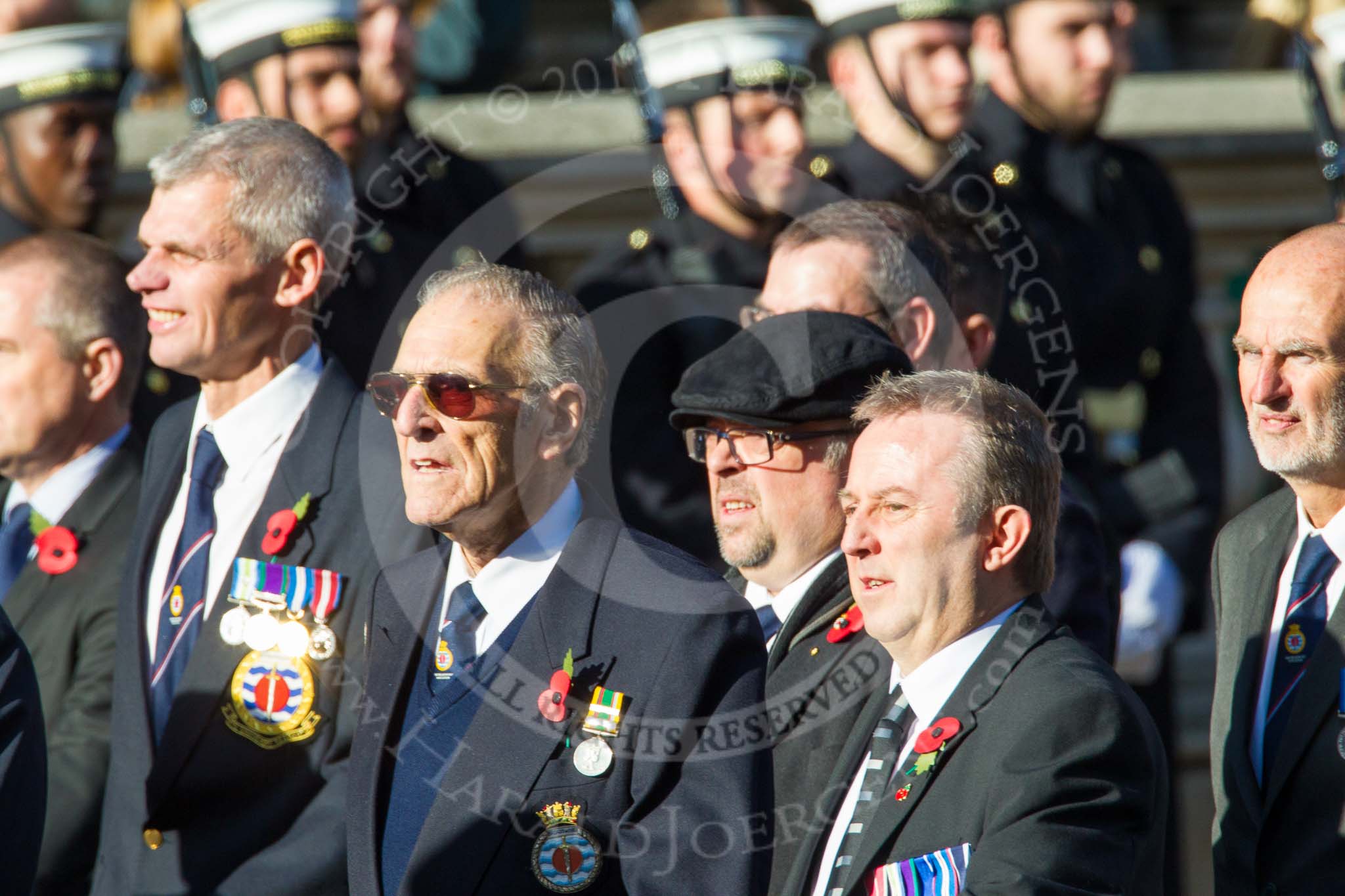 Remembrance Sunday at the Cenotaph in London 2014: Group E36 - Broadsword Association.
Press stand opposite the Foreign Office building, Whitehall, London SW1,
London,
Greater London,
United Kingdom,
on 09 November 2014 at 11:54, image #844