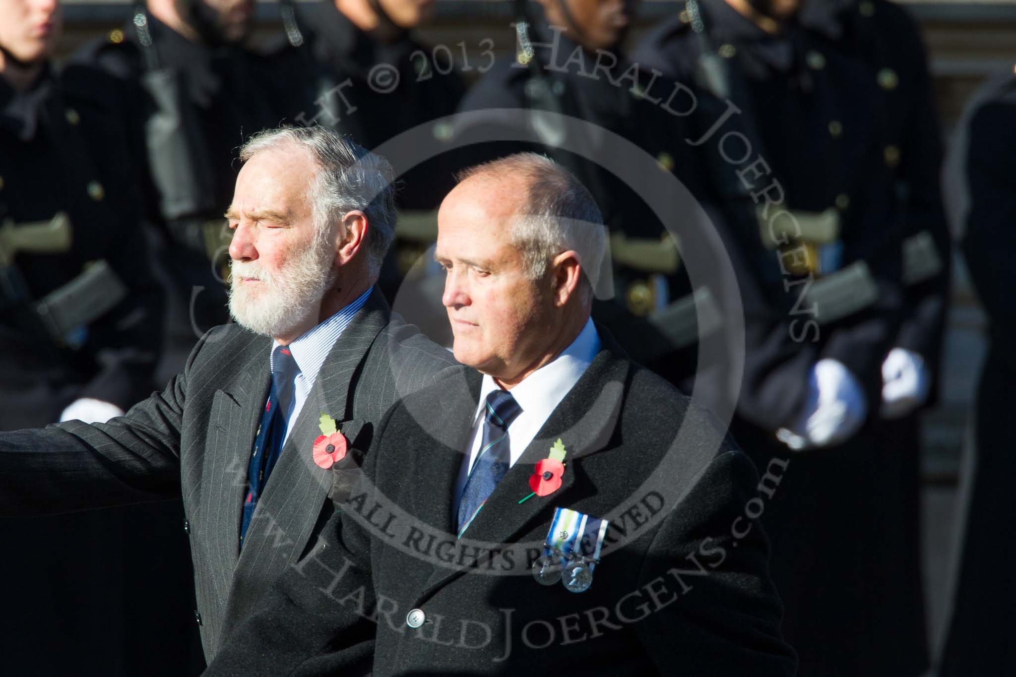 Remembrance Sunday at the Cenotaph in London 2014: Group E40 - The Fisgard Association.
Press stand opposite the Foreign Office building, Whitehall, London SW1,
London,
Greater London,
United Kingdom,
on 09 November 2014 at 11:55, image #876