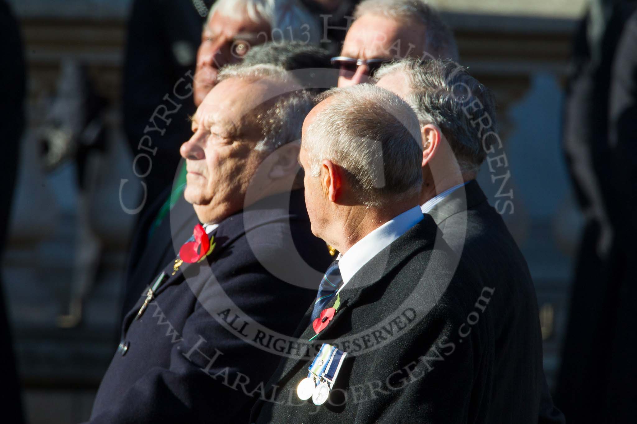 Remembrance Sunday at the Cenotaph in London 2014: Group E40 - The Fisgard Association.
Press stand opposite the Foreign Office building, Whitehall, London SW1,
London,
Greater London,
United Kingdom,
on 09 November 2014 at 11:55, image #877
