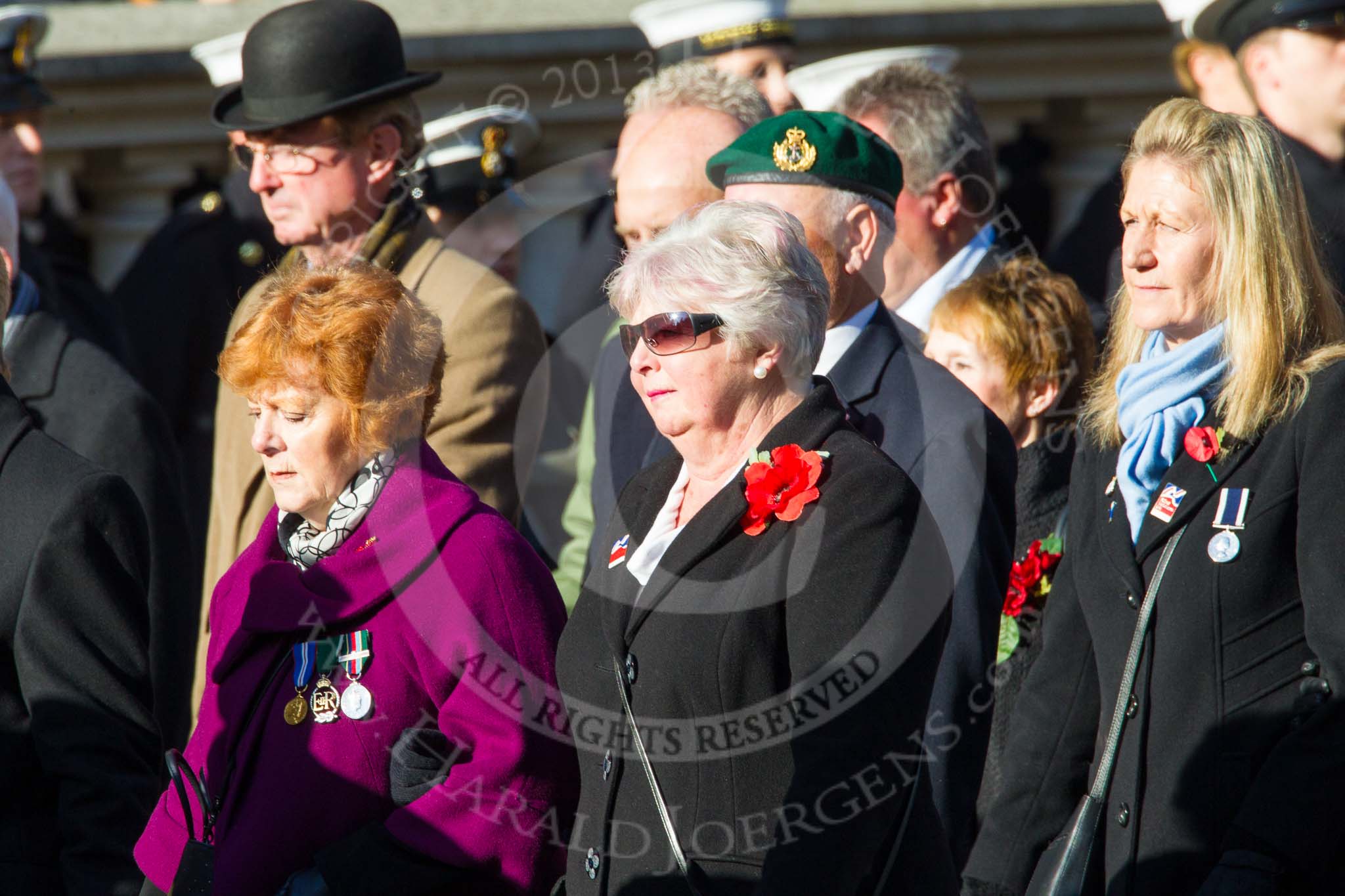 Remembrance Sunday at the Cenotaph in London 2014: Group A1 - Blind Veterans UK.
Press stand opposite the Foreign Office building, Whitehall, London SW1,
London,
Greater London,
United Kingdom,
on 09 November 2014 at 11:56, image #905