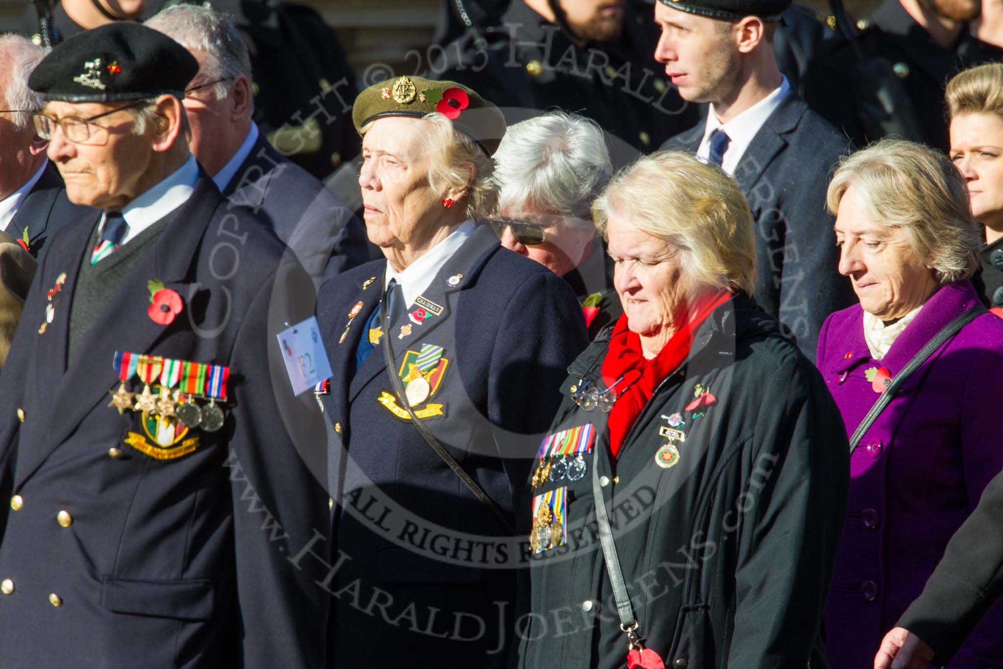 Remembrance Sunday at the Cenotaph in London 2014: Group F2 - Italy Star Association.
Press stand opposite the Foreign Office building, Whitehall, London SW1,
London,
Greater London,
United Kingdom,
on 09 November 2014 at 11:56, image #940