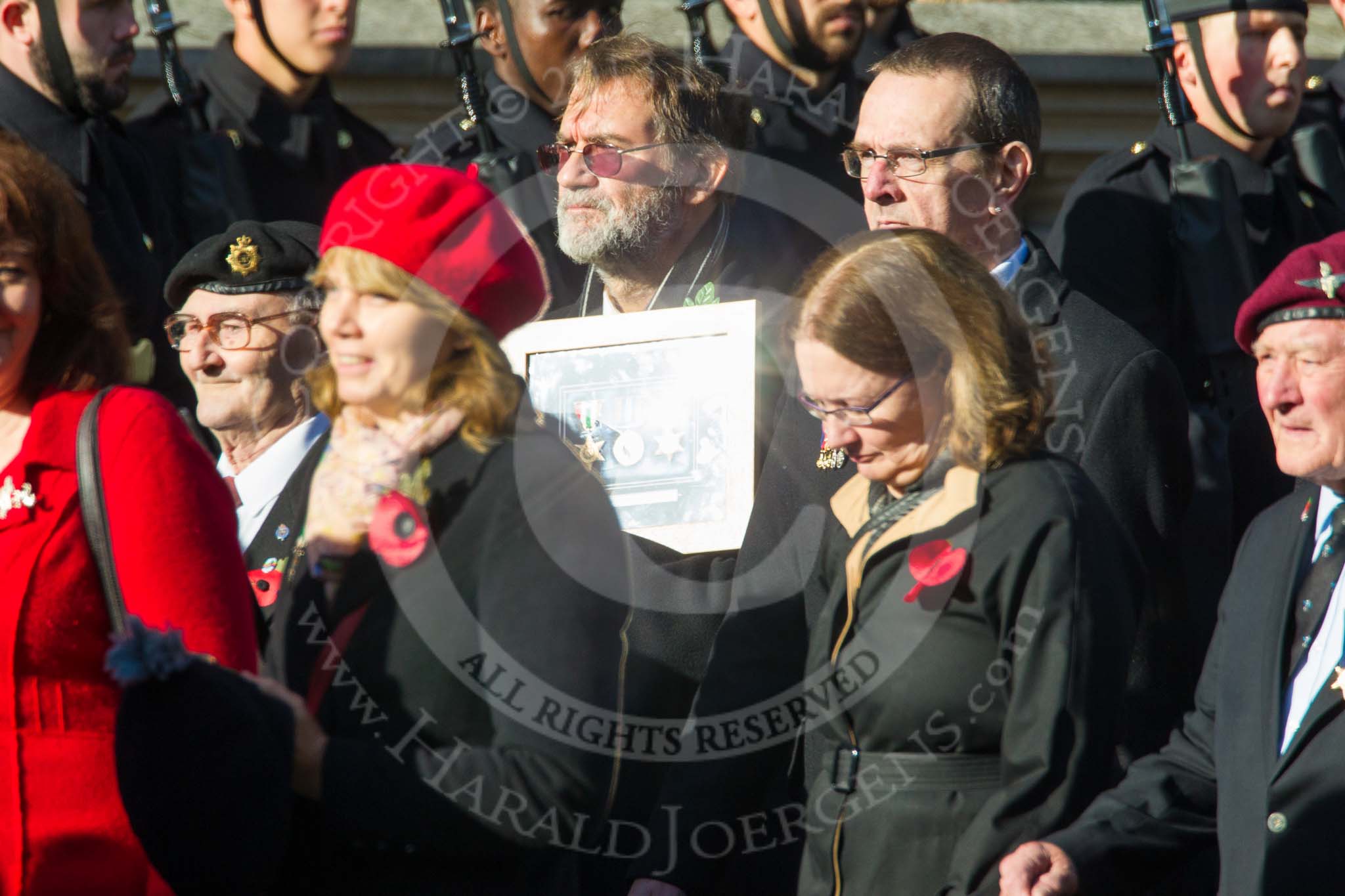 Photo 1411091156521D47282HaraldJoergens Remembrance Sunday at the Cenotaph in London 2014: Group F2 - Italy Star Association.
Press stand opposite the Foreign Office building, Whitehall, London SW1,
London,
Greater London,
United Kingdom,
on 09 November 2014 at 11:56, image #949