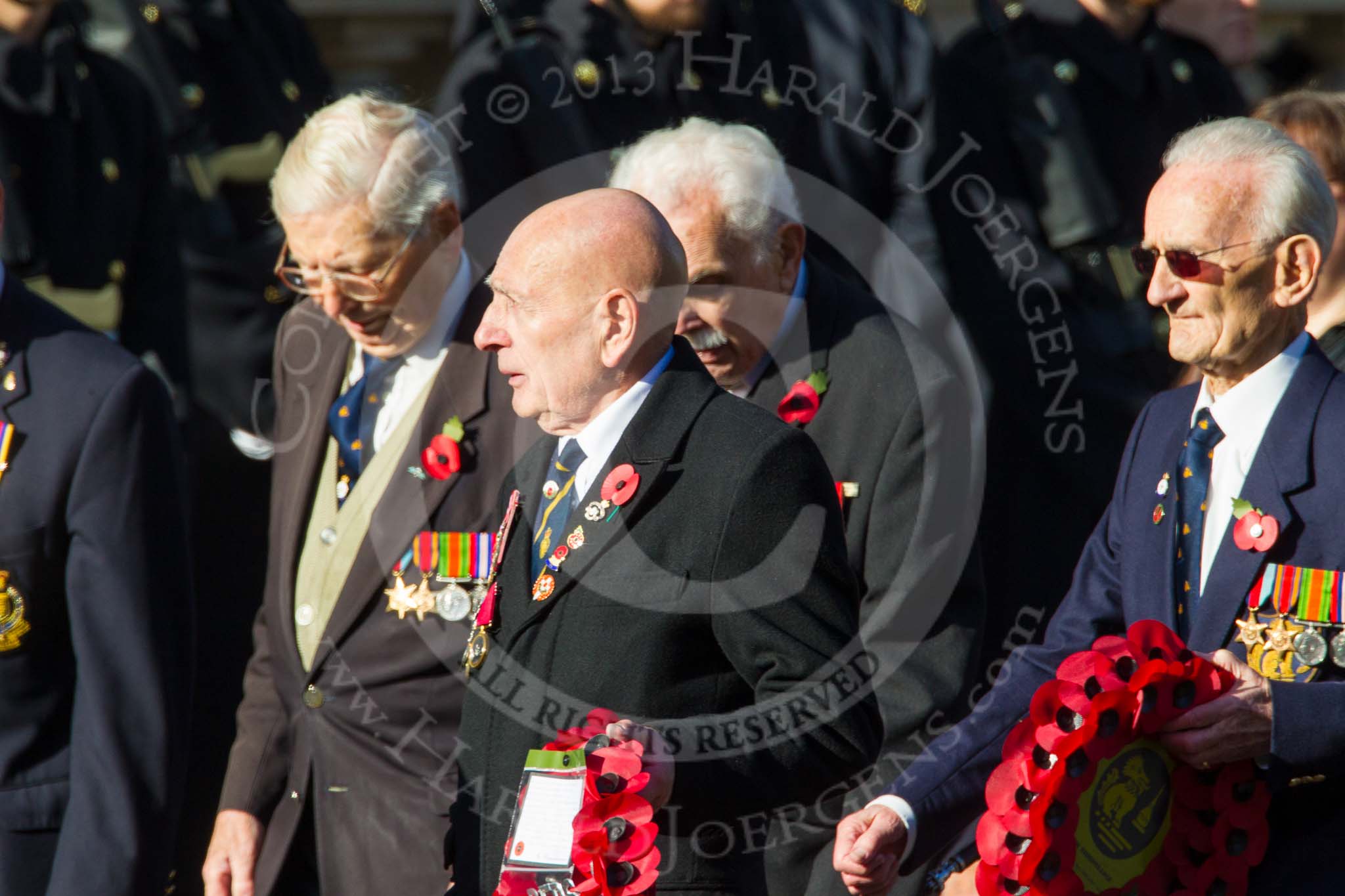 Photo 1411091156581D47294HaraldJoergens Remembrance Sunday at the Cenotaph in London 2014: Group F3 - Monte Cassino Society.
Press stand opposite the Foreign Office building, Whitehall, London SW1,
London,
Greater London,
United Kingdom,
on 09 November 2014 at 11:56, image #954
