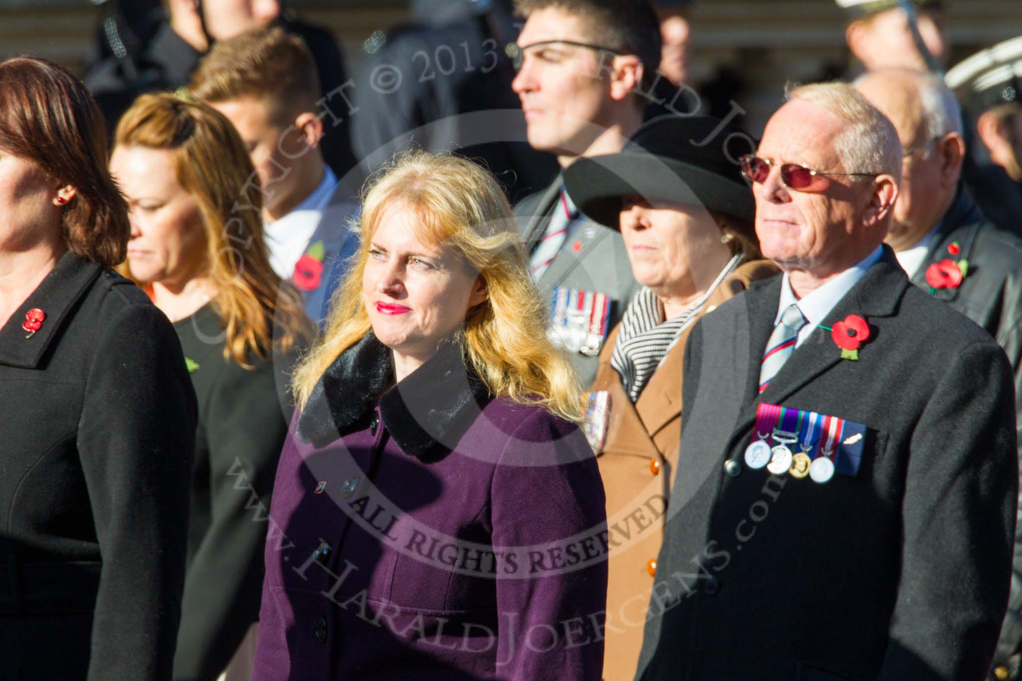 Remembrance Sunday at the Cenotaph in London 2014: Group F13 - Gallantry Medallists League.
Press stand opposite the Foreign Office building, Whitehall, London SW1,
London,
Greater London,
United Kingdom,
on 09 November 2014 at 11:57, image #1005