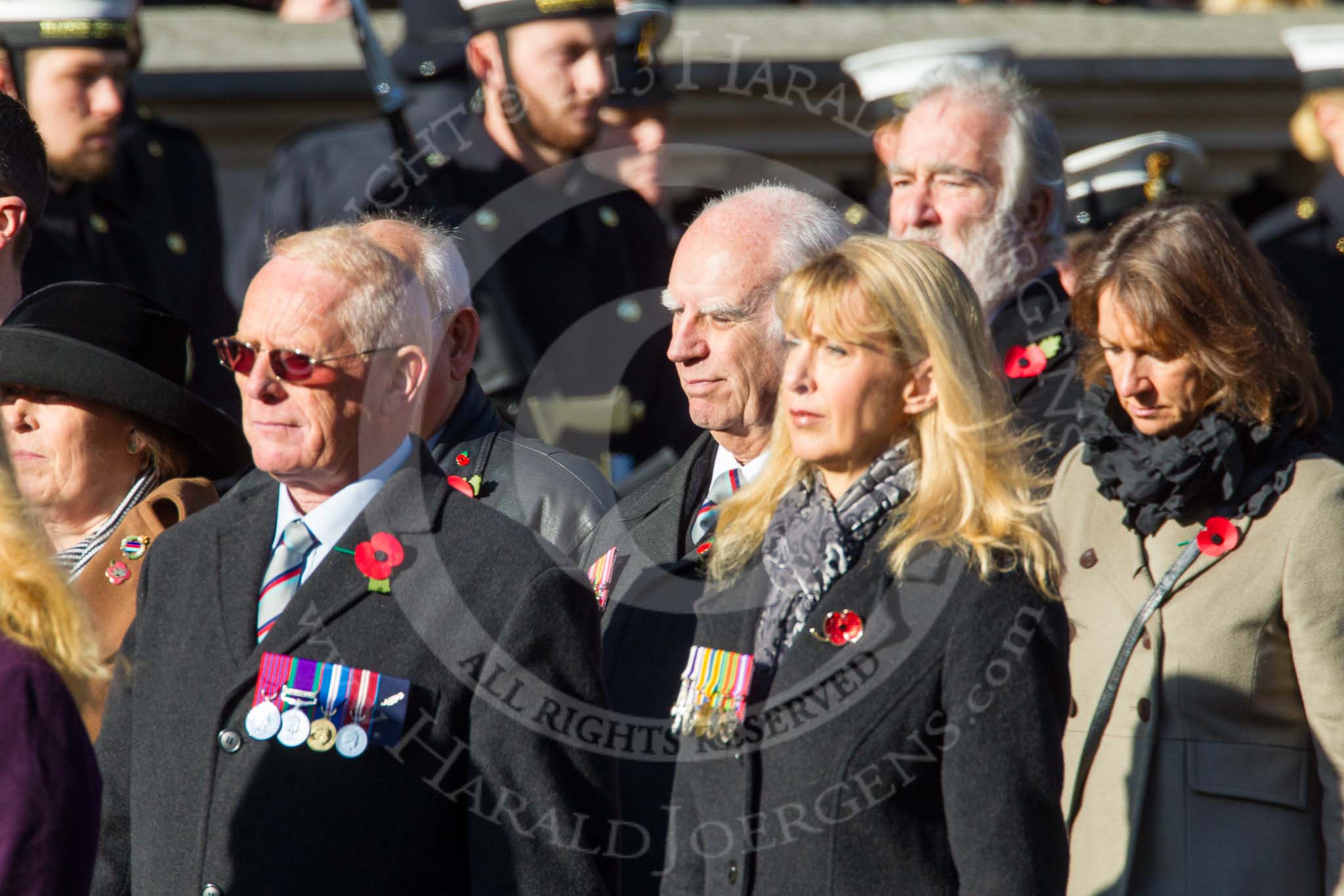 Remembrance Sunday at the Cenotaph in London 2014: Group F14 - National Malaya & Borneo Veterans Association.
Press stand opposite the Foreign Office building, Whitehall, London SW1,
London,
Greater London,
United Kingdom,
on 09 November 2014 at 11:57, image #1007