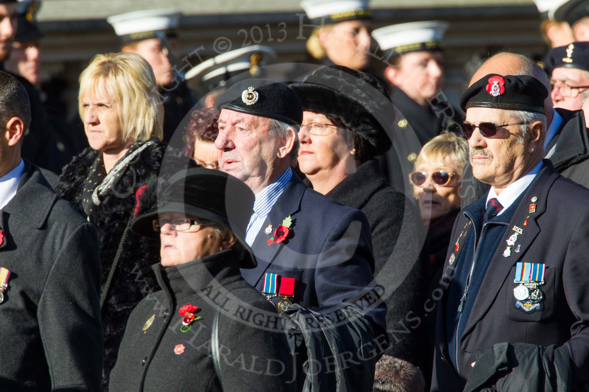 Remembrance Sunday at the Cenotaph in London 2014: Group F15 - National Gulf Veterans & Families Association.
Press stand opposite the Foreign Office building, Whitehall, London SW1,
London,
Greater London,
United Kingdom,
on 09 November 2014 at 11:58, image #1039