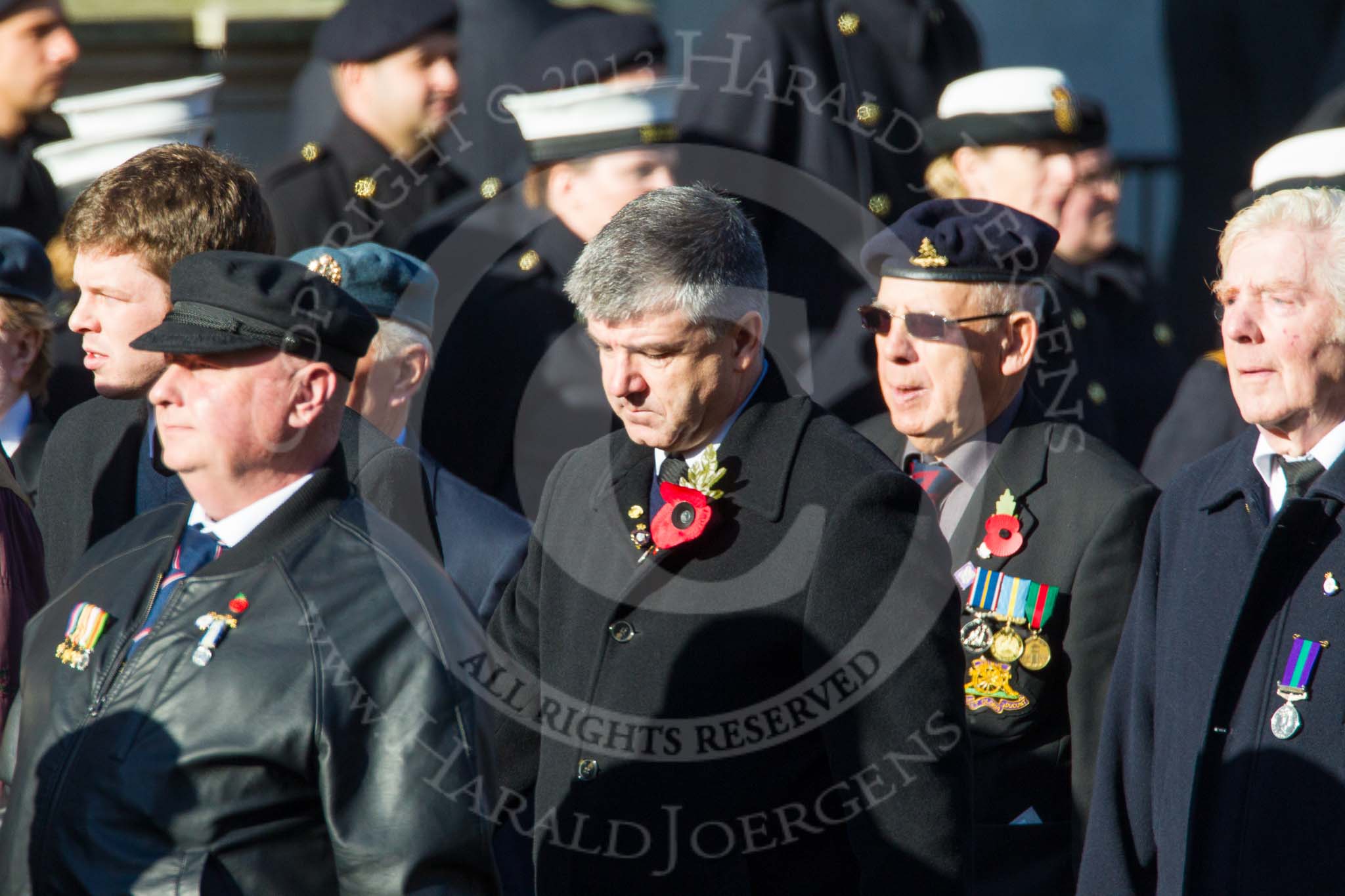 Remembrance Sunday at the Cenotaph in London 2014: Group F15 - National Gulf Veterans & Families Association.
Press stand opposite the Foreign Office building, Whitehall, London SW1,
London,
Greater London,
United Kingdom,
on 09 November 2014 at 11:58, image #1049