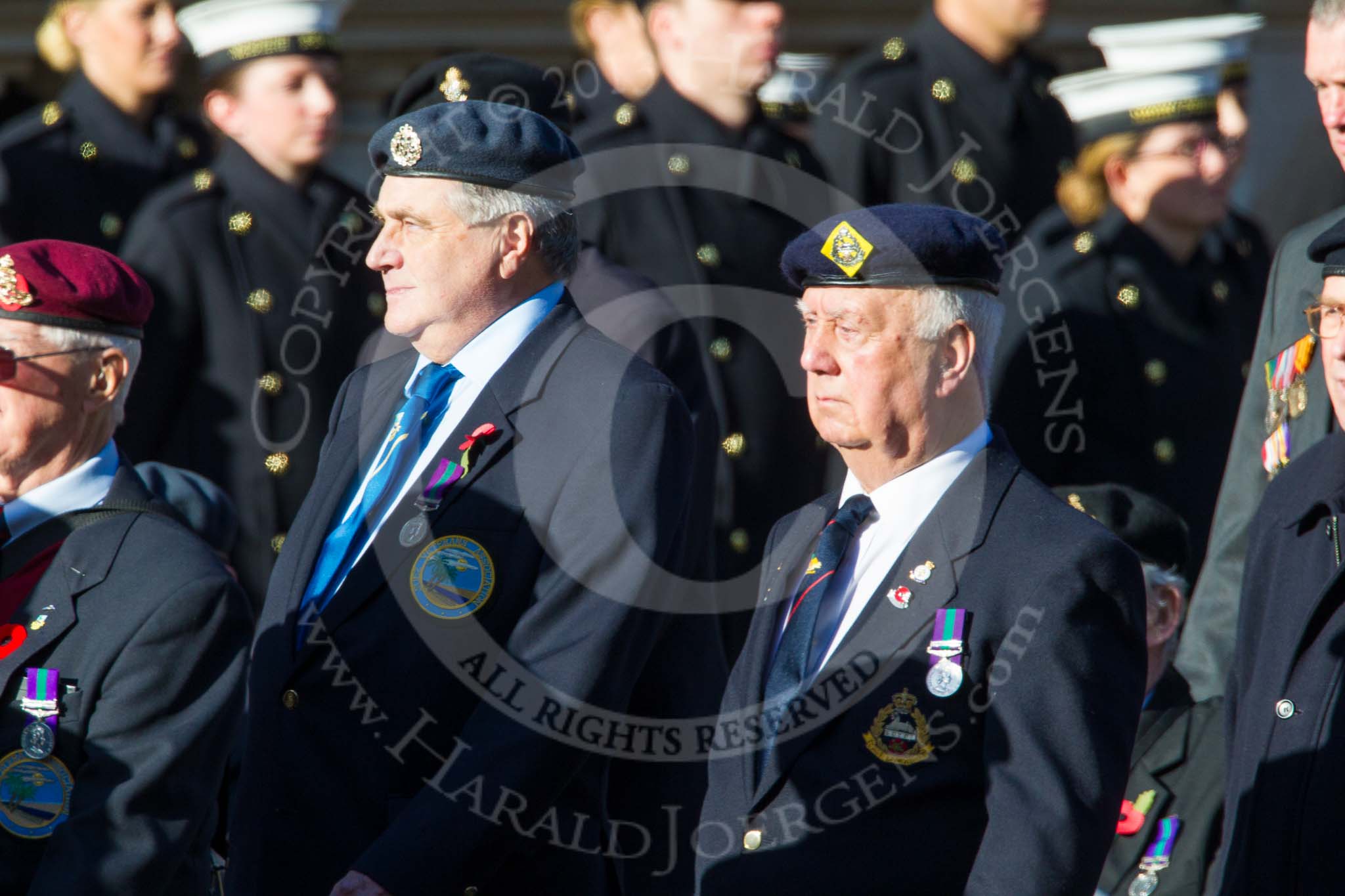 Remembrance Sunday at the Cenotaph in London 2014: Group F17 - Suez Veterans Association.
Press stand opposite the Foreign Office building, Whitehall, London SW1,
London,
Greater London,
United Kingdom,
on 09 November 2014 at 11:58, image #1063