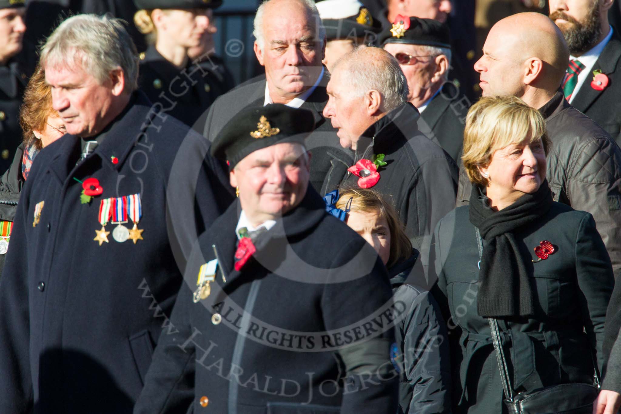 Remembrance Sunday at the Cenotaph in London 2014: Group F20 - Showmens' Guild of Great Britain.
Press stand opposite the Foreign Office building, Whitehall, London SW1,
London,
Greater London,
United Kingdom,
on 09 November 2014 at 11:59, image #1107