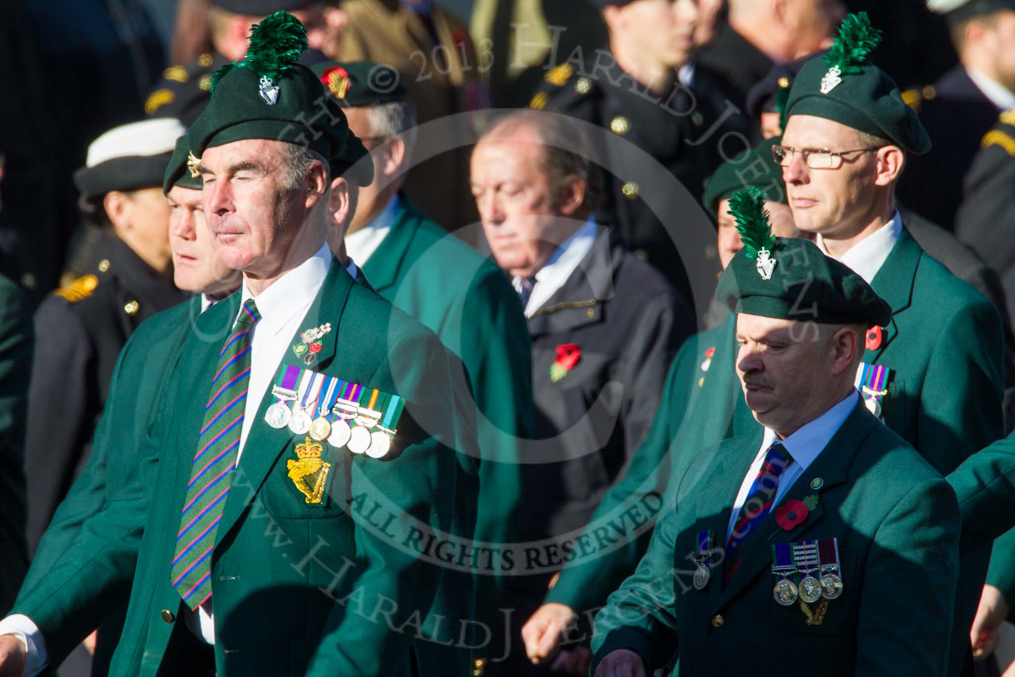 Remembrance Sunday at the Cenotaph in London 2014: Group A4 - Royal Irish Regiment Association..
Press stand opposite the Foreign Office building, Whitehall, London SW1,
London,
Greater London,
United Kingdom,
on 09 November 2014 at 12:00, image #1138
